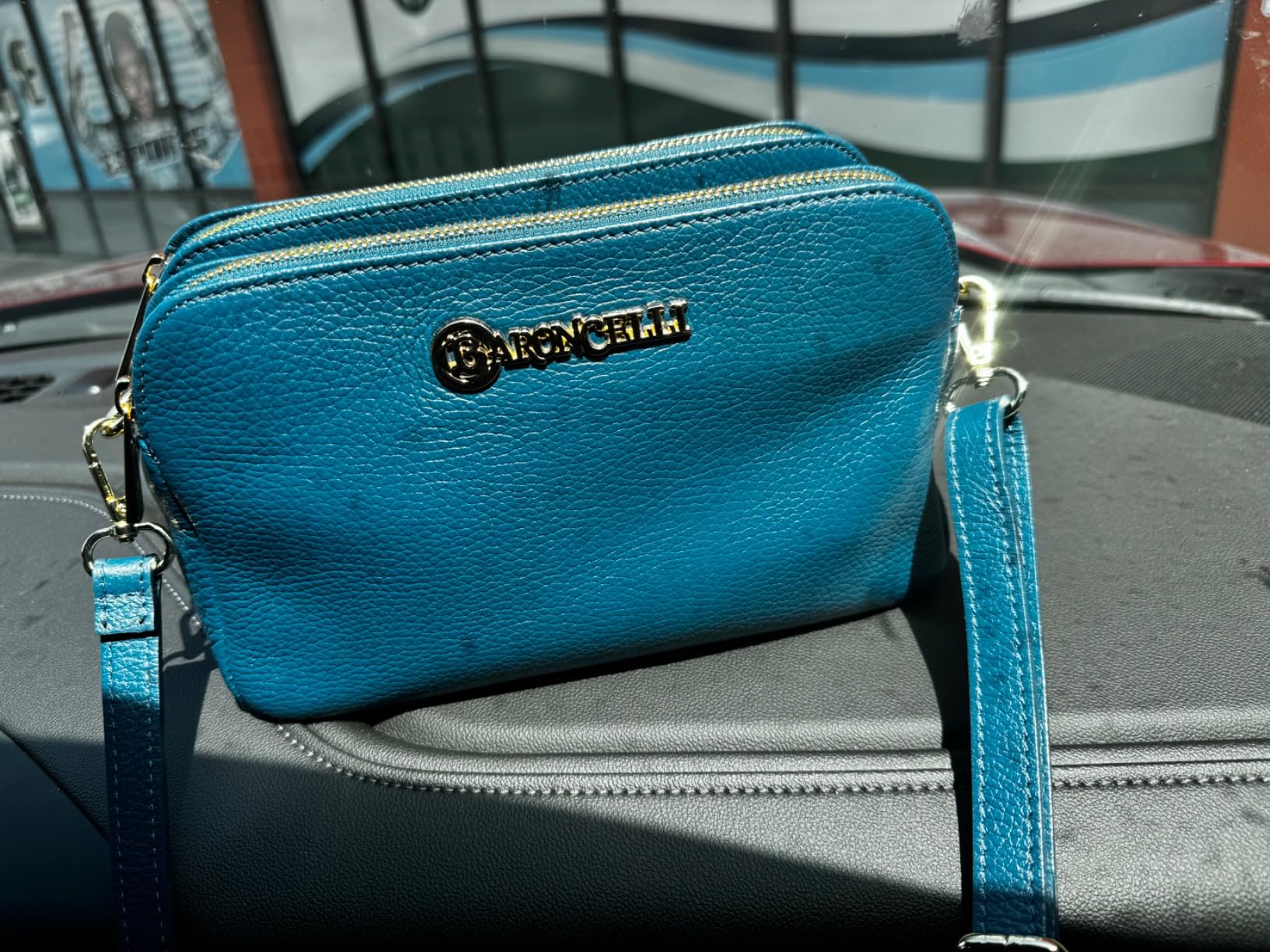 Crossbody Bag Made in Italy with Long Stripe Genuine Italian Soft Leather customer photo 2