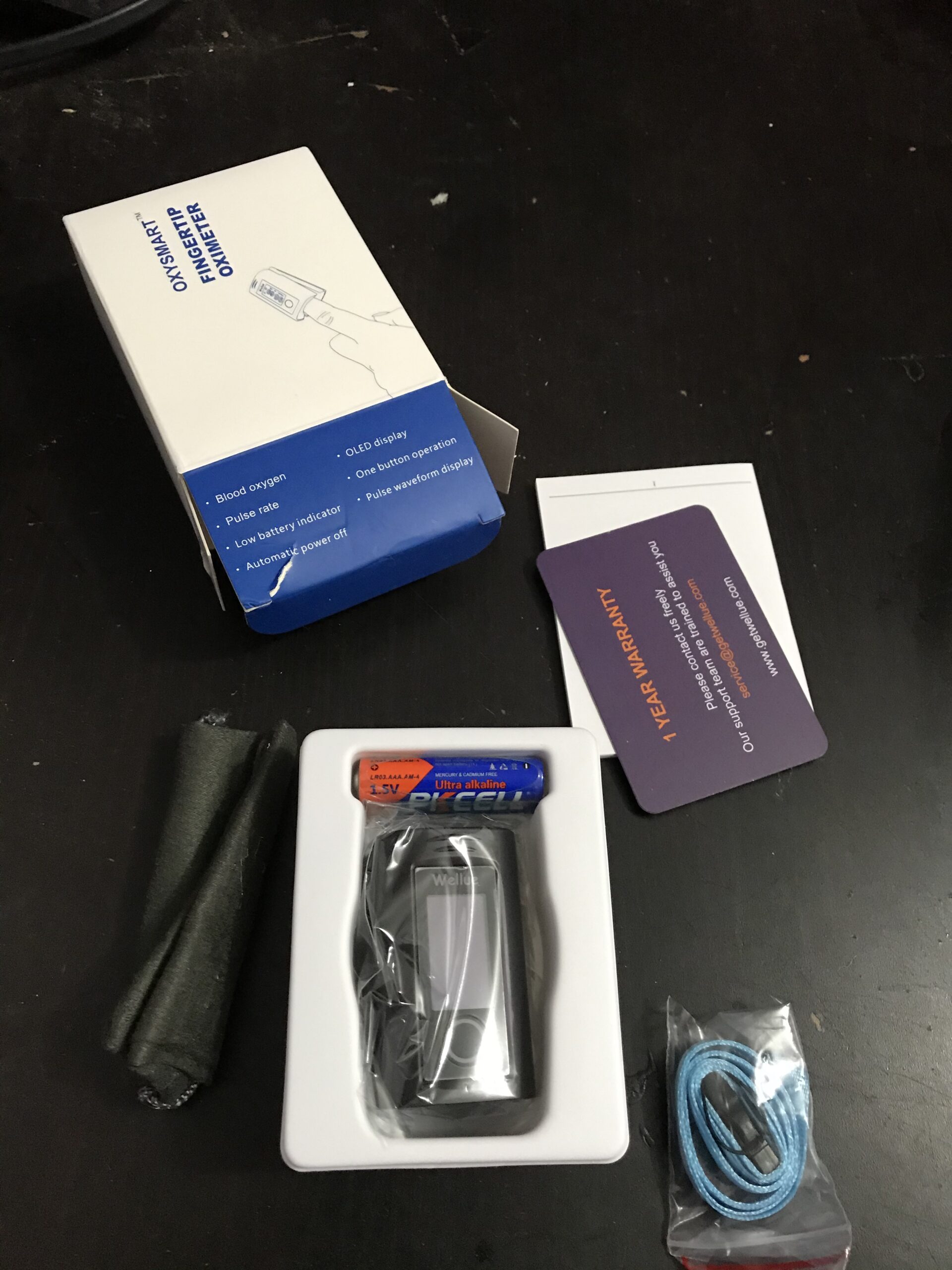 Wellue Fingertip Pulse Oximeter, Blood Oxygen Saturation Monitor with Batteries, Carry Bag & Lanyard for Wellness Use customer photo 2