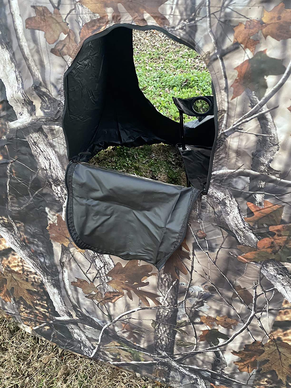 HuntRite Deluxe 4-Panel Spring Steel Hunting Blind; 2 Person Ground Tent for Deer and Turkey Season customer photo 1
