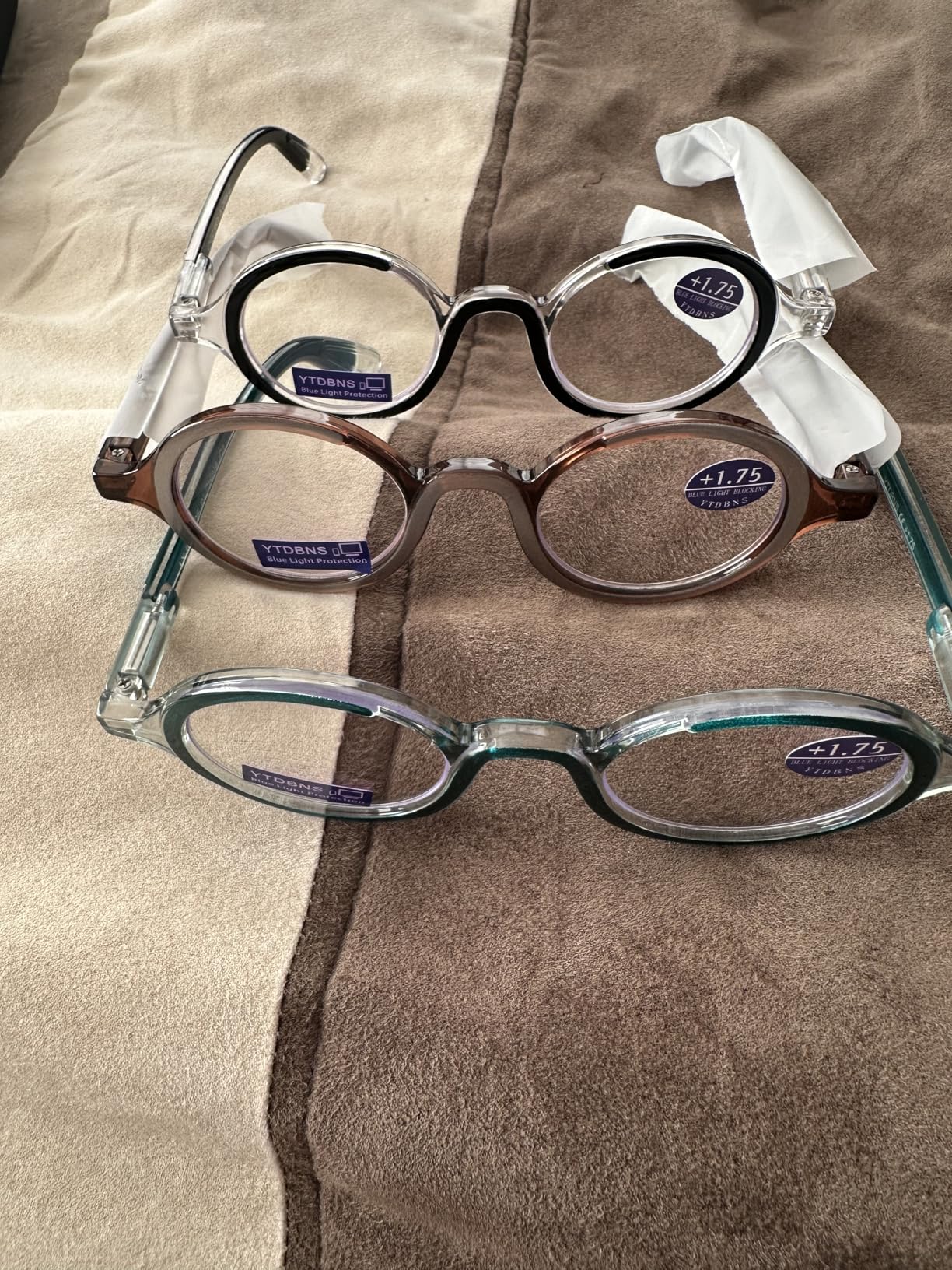 Retro Round Reading Glasses for Men and Women, Stylish Color Frame Design, Blue Light Blocking, Spring Hinges, Anti Eye Strain Computer Readers customer photo 1