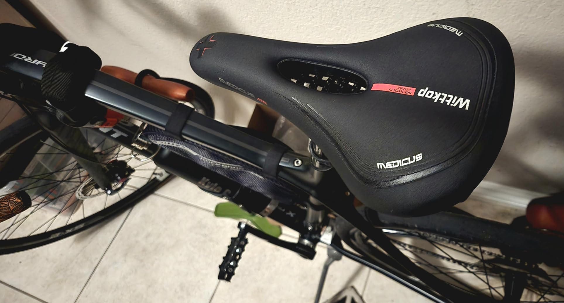 Wittkop Bike Seat - Waterproof Bike Saddle with Innovative 5-Zone-Concept - Exercise Bike Seat for BMX, MTB & Road customer photo 2