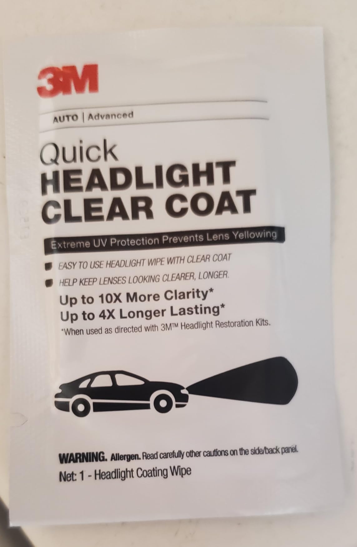 3M Auto Restore and Protect Headlight Restoration Kit, Use On Plastic Lenses, Headlights, Taillight, Fog Lights and More, Includes Sanding Discs, Headlight Clear Coat Wipes, Foam Pad and Glove (39194) customer photo 2