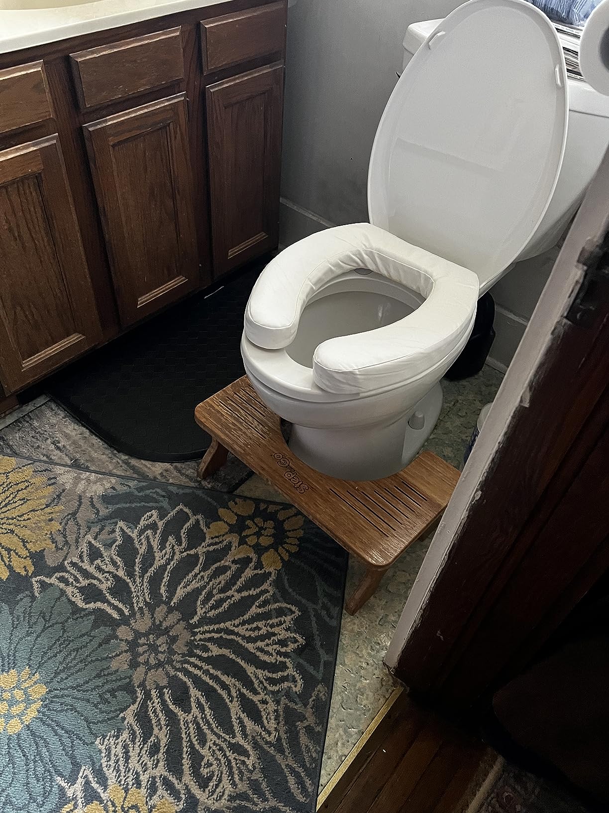 Vive Toilet Seat Cushion (Soft Cushioned Foam) - Easy Clean Soft Padded Bathroom Attachment - Elongated, Standard Seats - Comfort & Support Donut for Handicap Adults customer photo 2