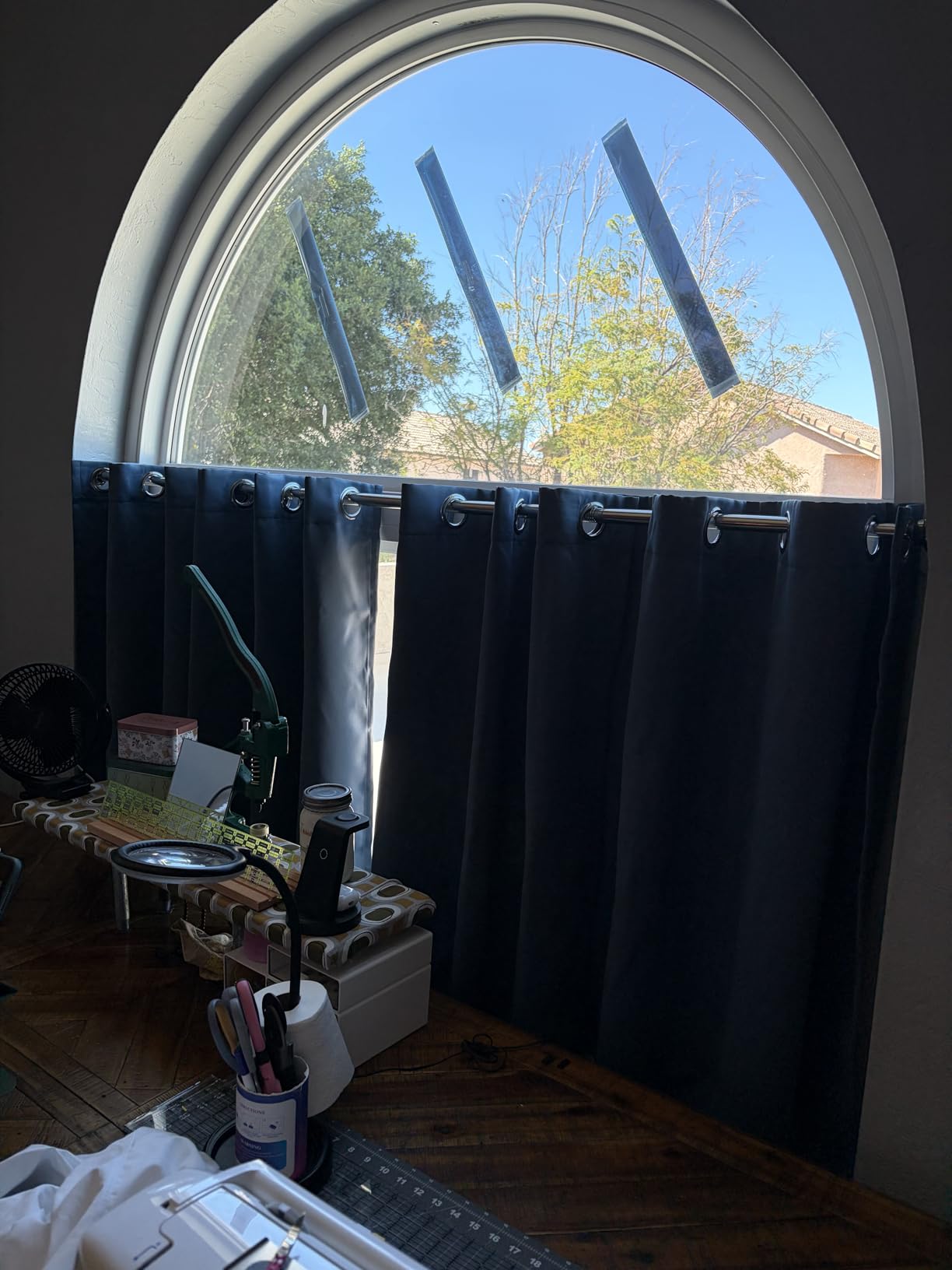 ChrisDowa Grommet Blackout Curtains for Bedroom and Living Room - 2 Panels Set Thermal Insulated Room Darkening Curtains (Dark Grey, 42 x 63 Inch) customer photo 2