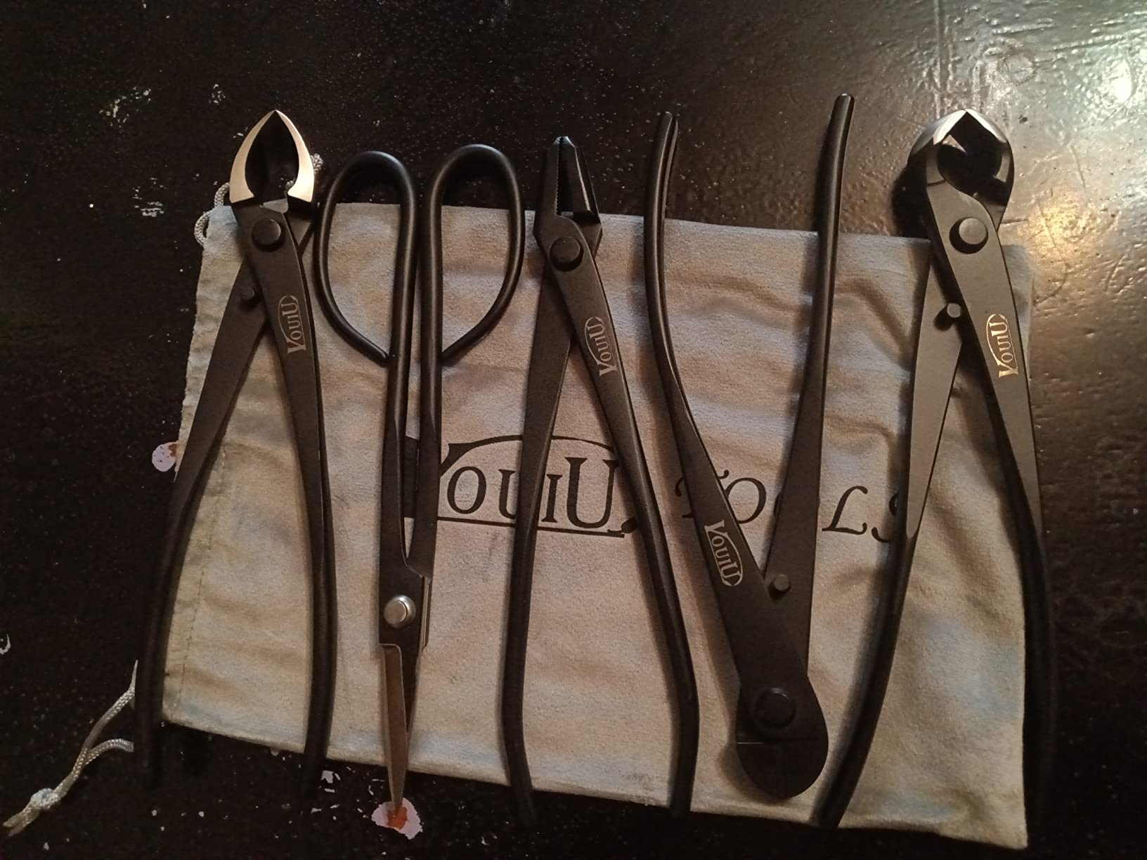 VOUIU 5-Piece Bonsai Tool Set,Knob Cutter,Concave Cutter,Wire Cutter,Jin Pliers,Bonsai Scissors customer photo 1
