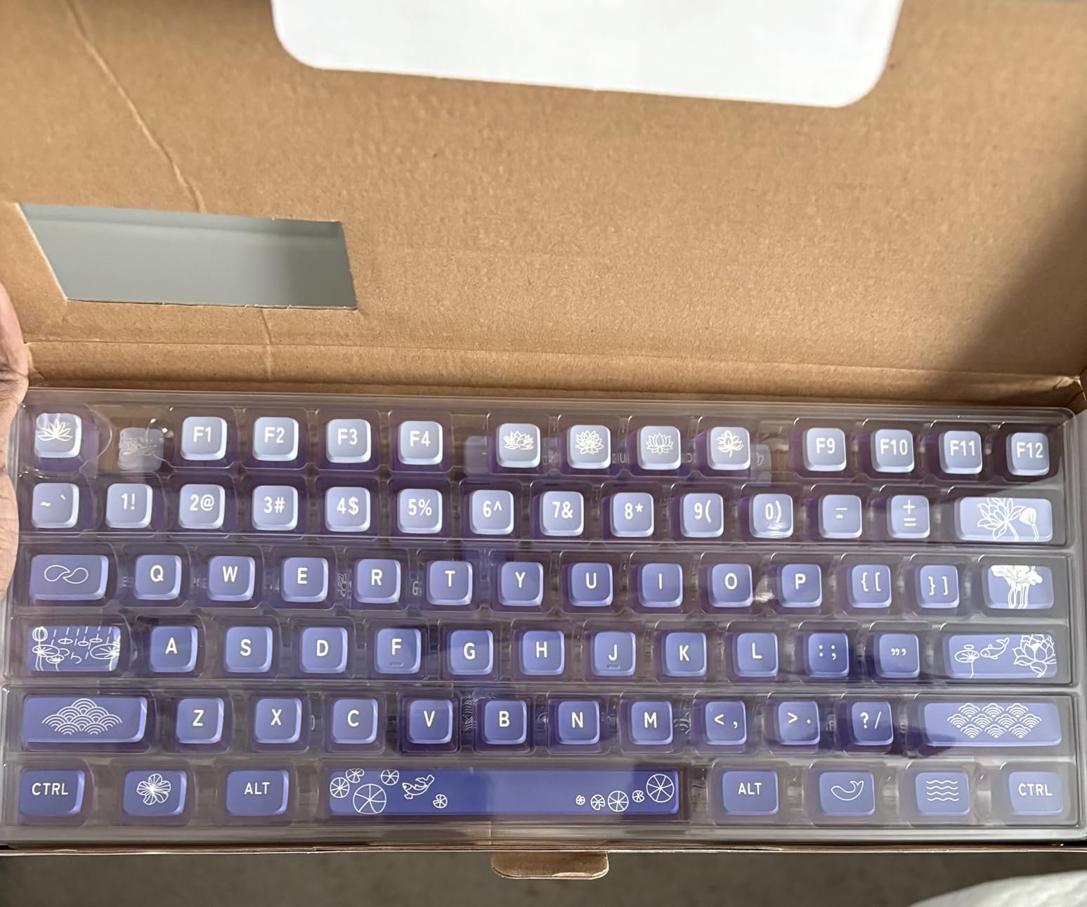 GTSP 61 Keycaps 60 Percent, OEM Profile PBT Keycap Set with Key Puller for Mechanical Keyboard Joker (Only keycaps) Blue customer photo 1