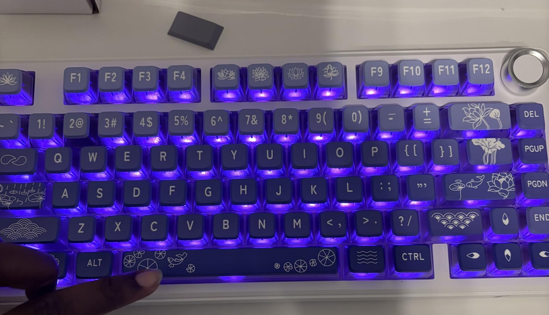 GTSP 61 Keycaps 60 Percent, OEM Profile PBT Keycap Set with Key Puller for Mechanical Keyboard Joker (Only keycaps) Blue customer photo 2