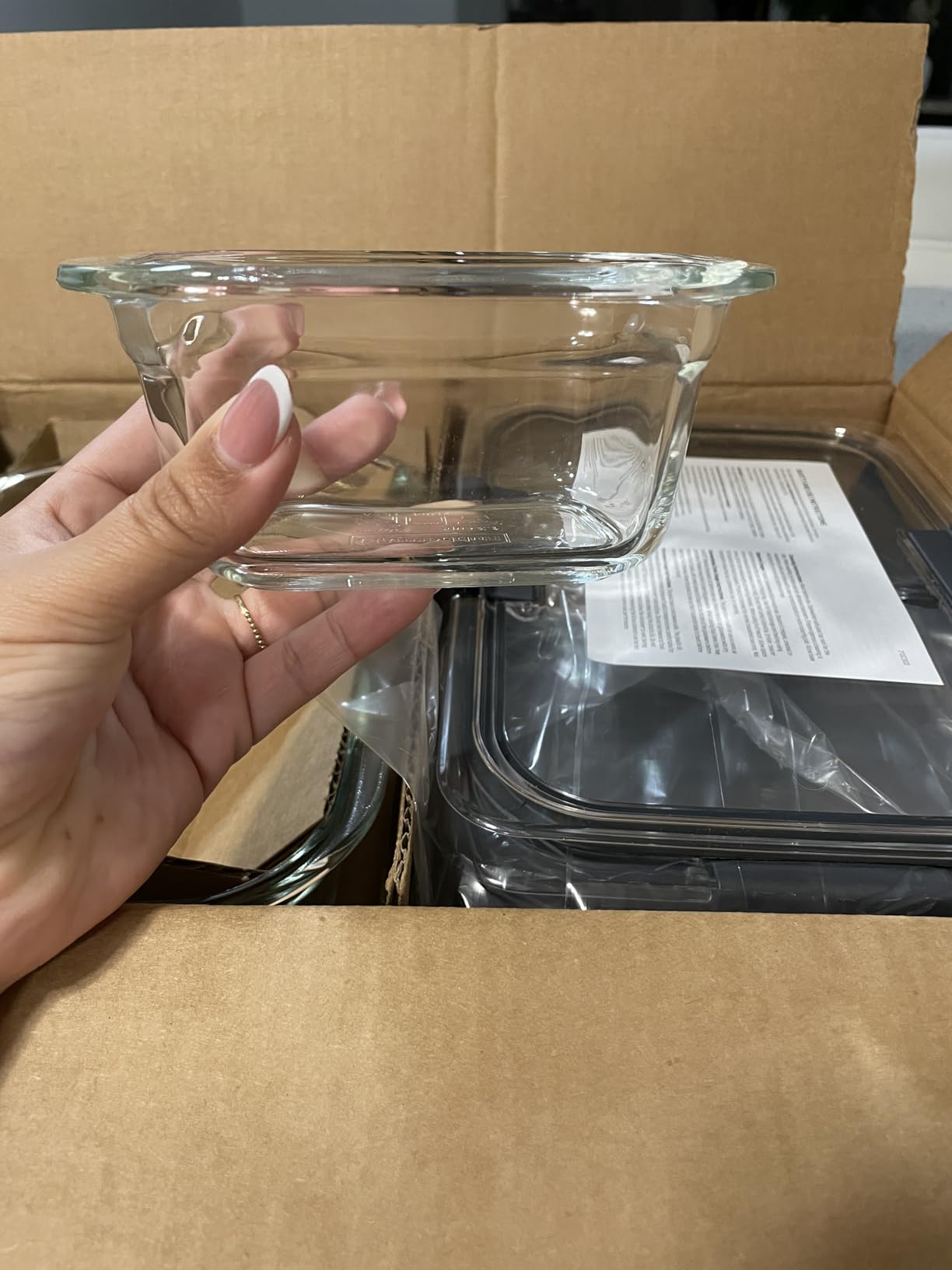 Rubbermaid Brilliance Glass Food Storage Containers, Assorted Sizes, Set of 9, BPA-Free, Leak-Proof, Clear customer photo 2