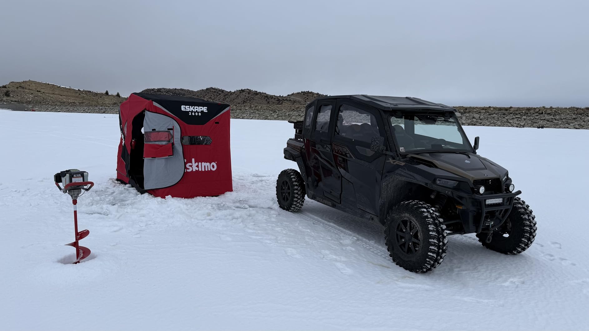 Eskimo Eskape 2600 Insulated 2 Person Ice Fishing Shelter, Red customer photo 2