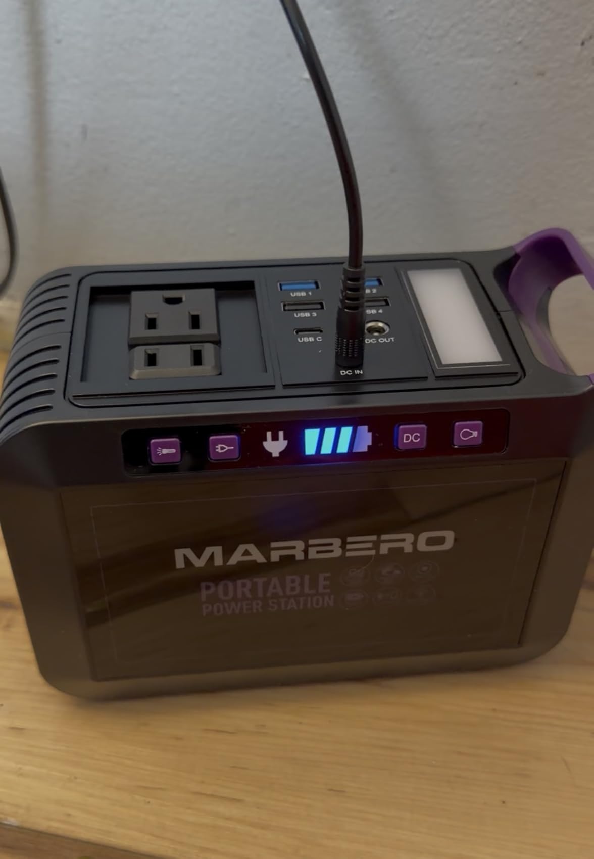 MARBERO Portable Power Station 88Wh Camping Lithium Battery Solar Generator Fast Charging with AC Outlet 120W Peak Power Bank(Solar Panel Optional) for Home Backup Outdoor Emergency RV Van Hunting customer photo 1