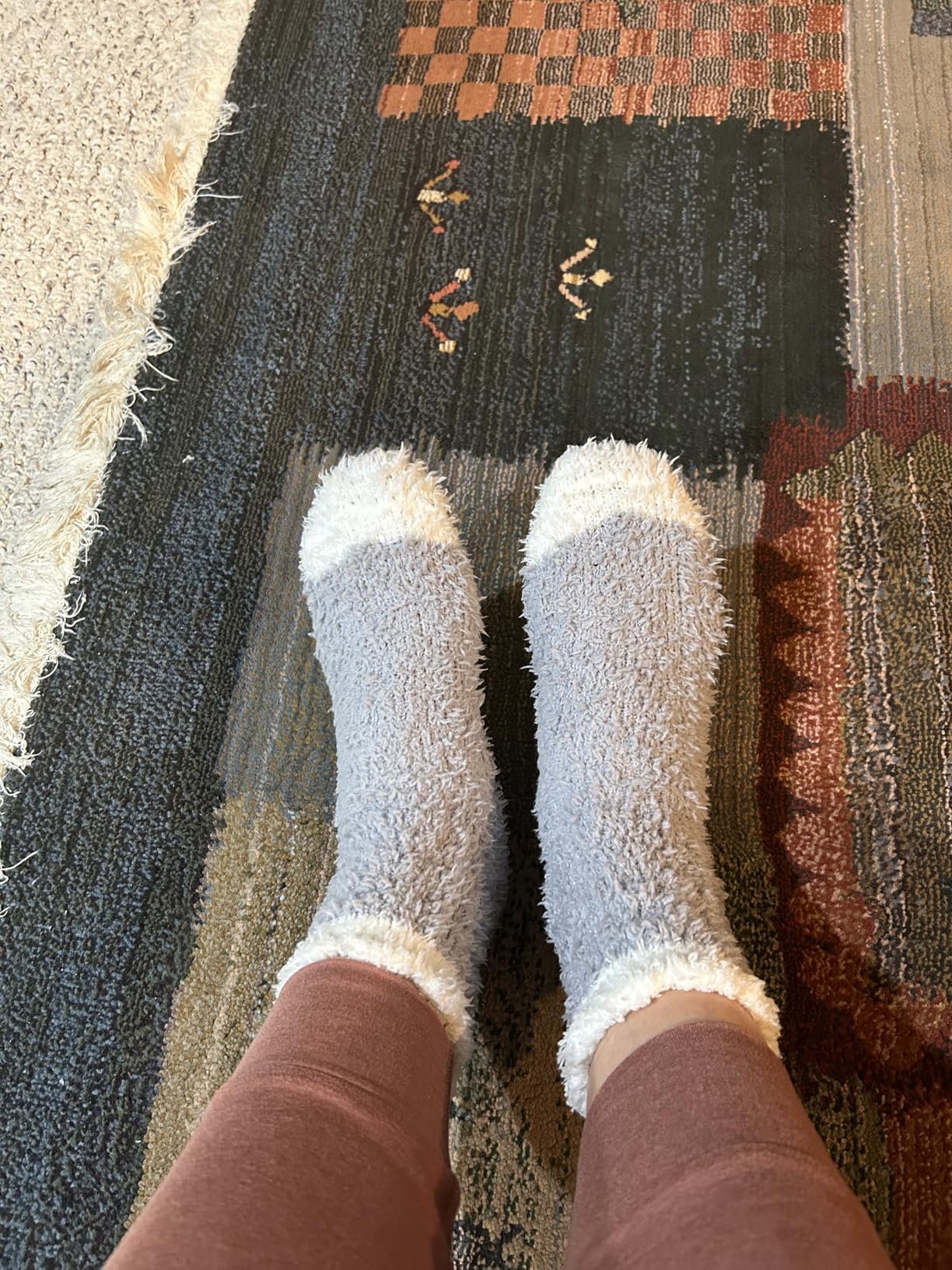 TEHOOK Warm & Cozy Gifts for Women, Fluffy Fuzzy Plush Sleeping Slipper Socks - Soft Warm Fabric customer photo 1
