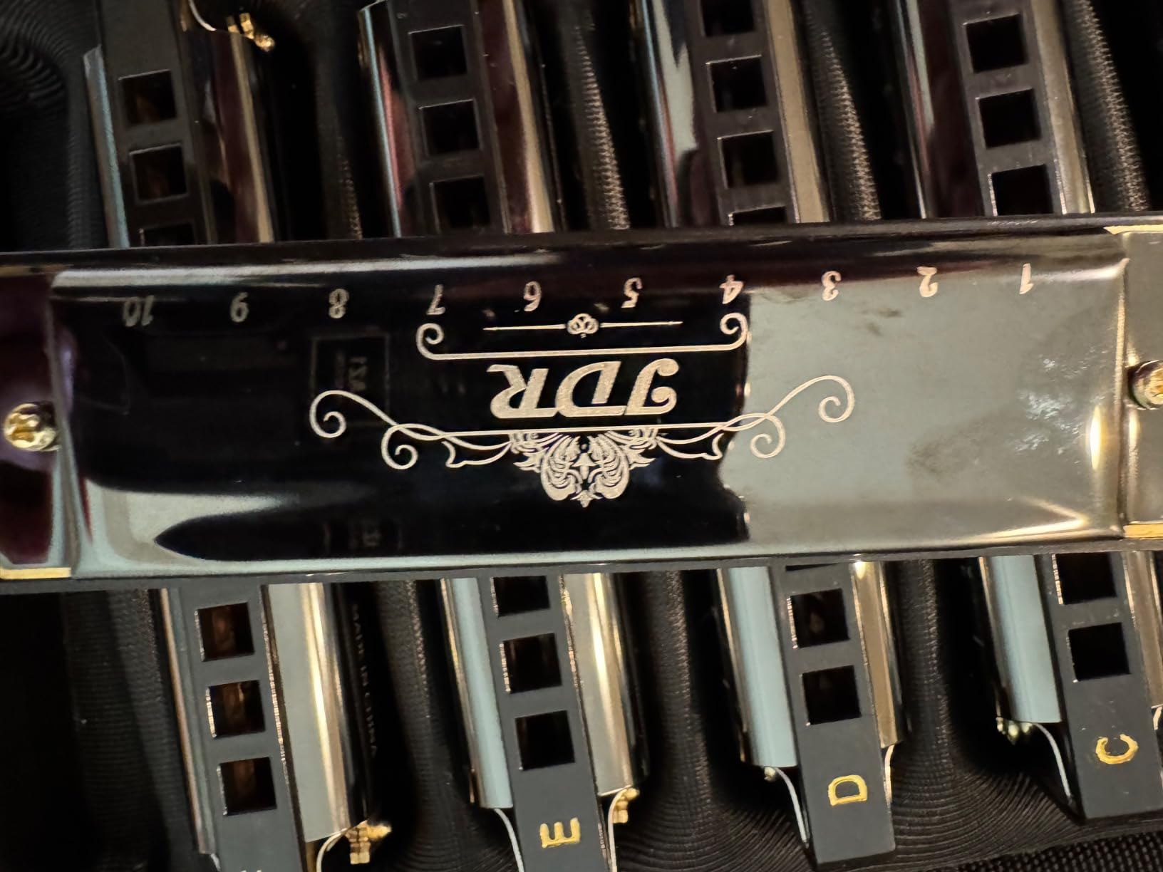 JDR Harmonica Set of 7 Key of C D E F G A Bb 10 Holes 20 Tones Blues Harp Diatonic Mouth Organ with EVA Protective Case customer photo 2