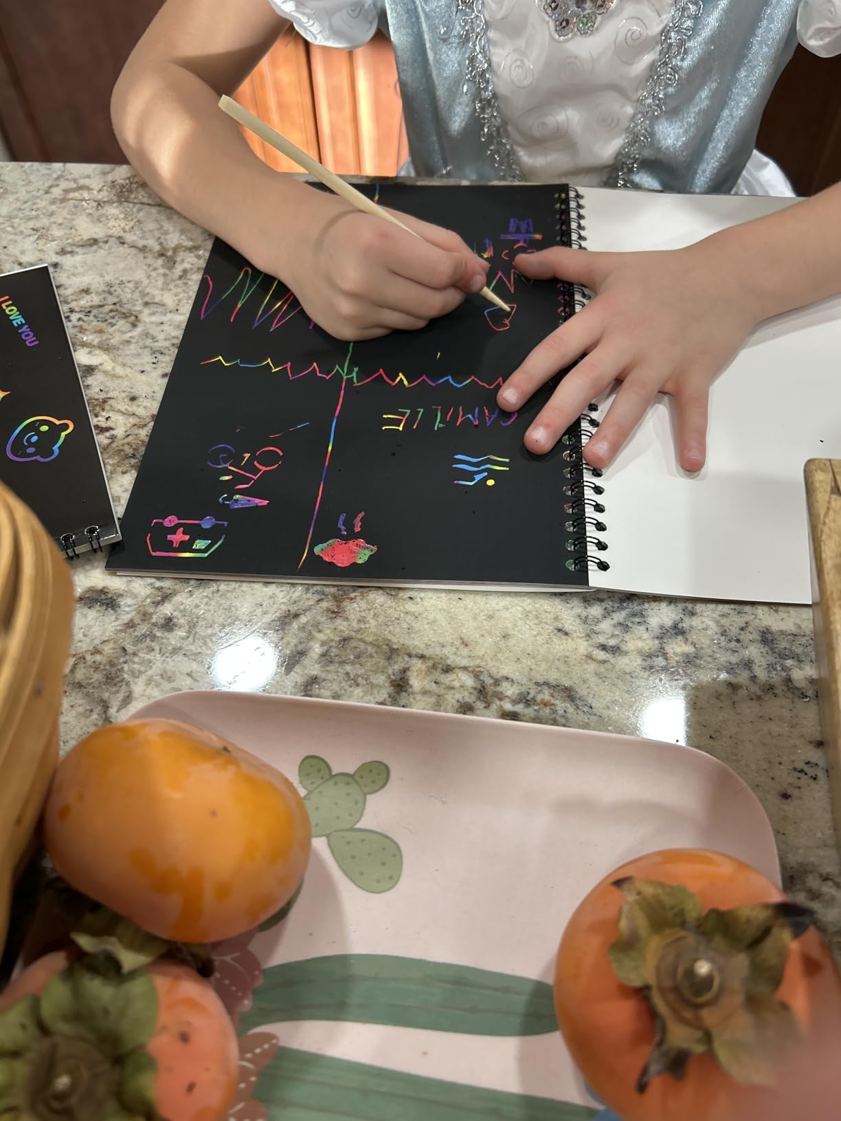 ZMLM Scratch Paper Art-Crafts Gift: 2 Pack Rainbow Notebooks Supplies Toys Easter Basket Stuffers for 3 4 5 6 7 8 9 10 Years Old Girls and Boys Kids Valentine's Day Birthday Party Travel Games (Pink) customer photo 2