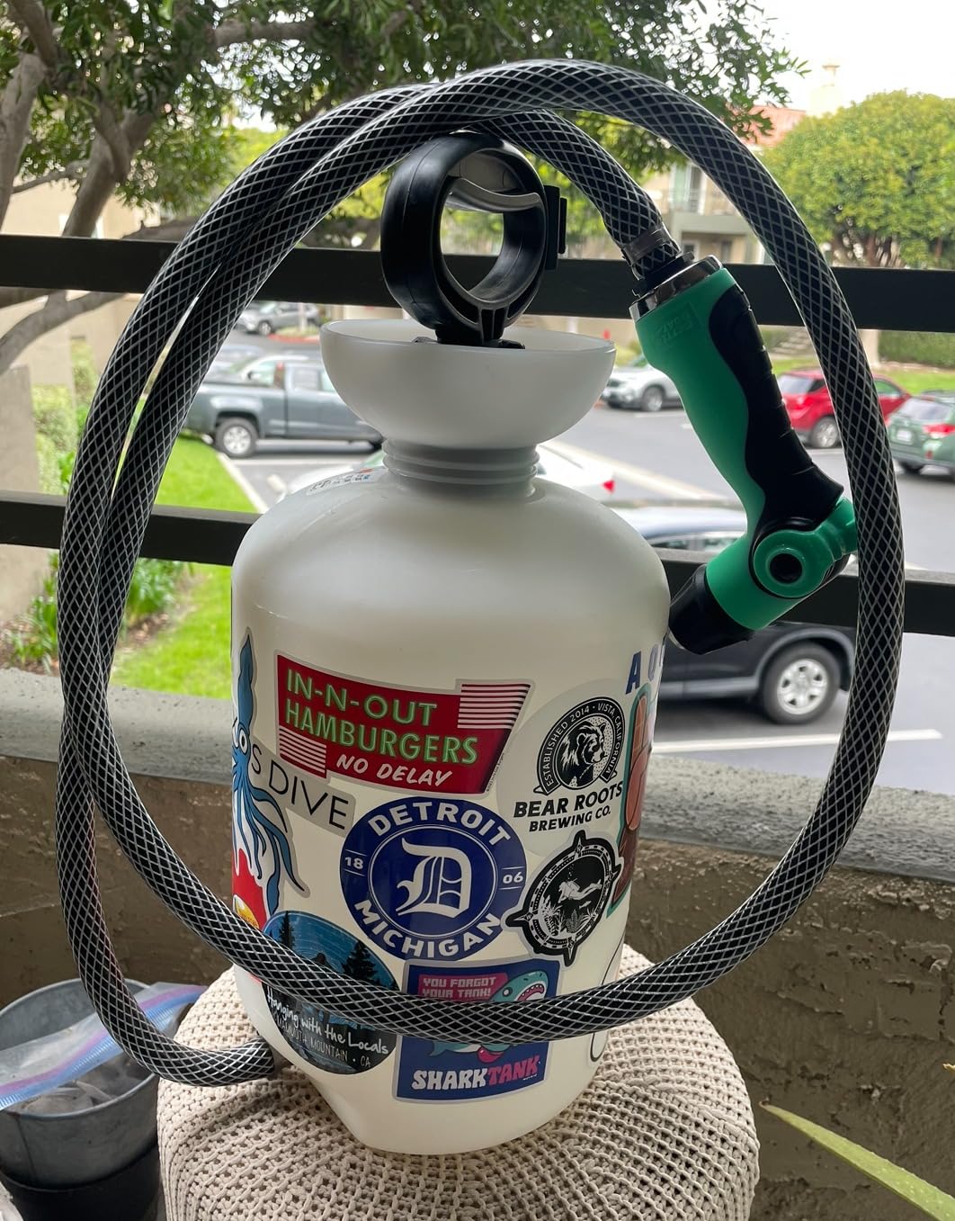 Pomo High Pressure 5L Portable Shower, Outdoor Shower, Camping Shower, Surf Rinse Kit, Beach Shower, Dog Wash, Boat Rinse, Car Shower, 1.5 Gallon Multi-use Sprayer, Hand Pump 45 PSI - No Power Needed! customer photo 1