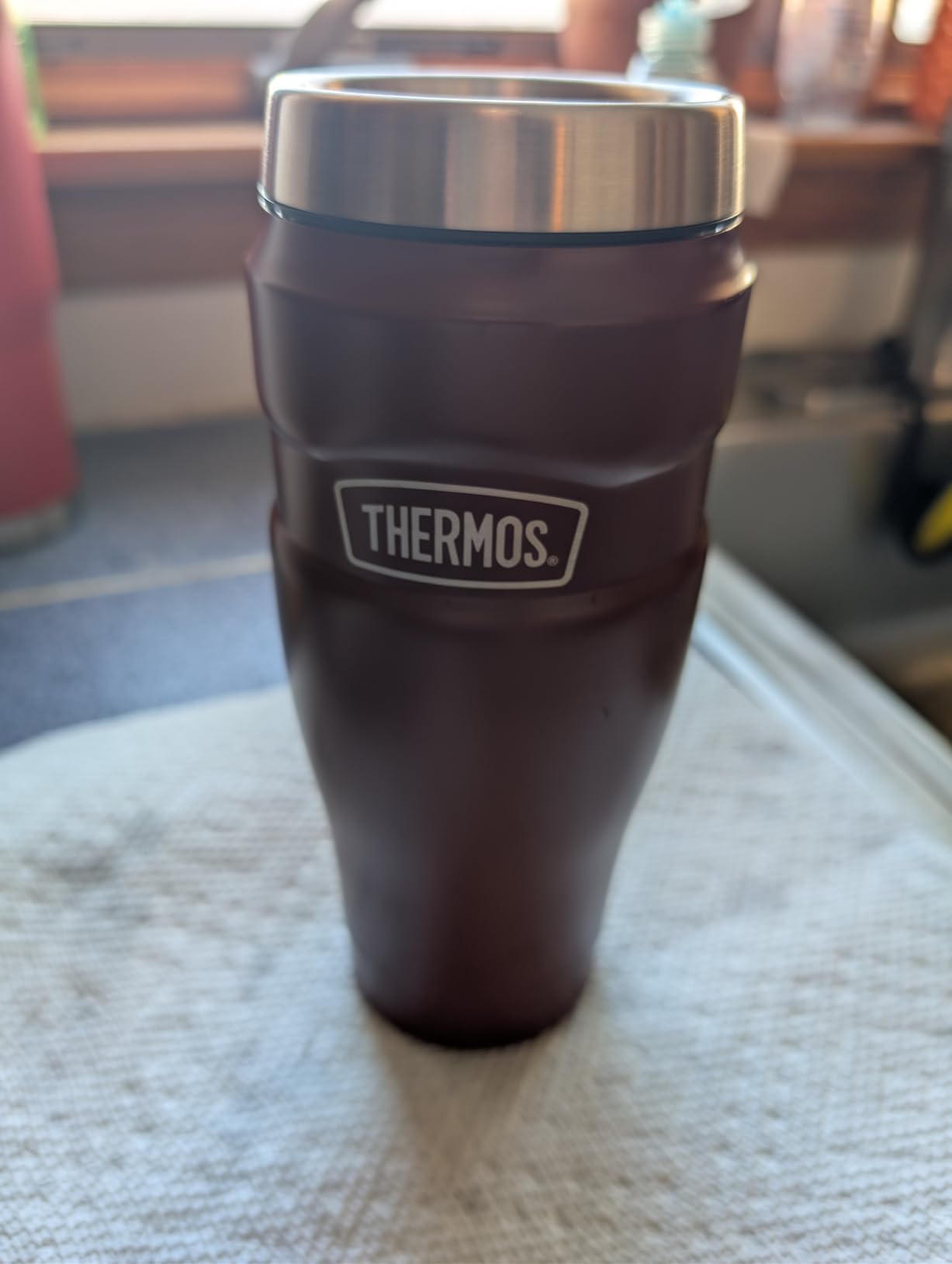 THERMOS Stainless King Vacuum-Insulated Stainless Steel Tumbler - 16oz, Midnight Blue - Insulated Coffee Tumbler for Hot & Cold Drinks - Leak-Proof & Sweat-Proof for Commuting & Traveling customer photo 1