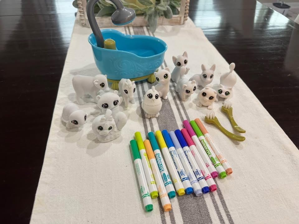 Crayola Scribble Scrubbies Glam Pack (4 Pets), Washable Pet Care Toy & Coloring Animal Craft Kit, Gift for Kids, Playset for Girls & Boys, Ages 3+ customer photo 2