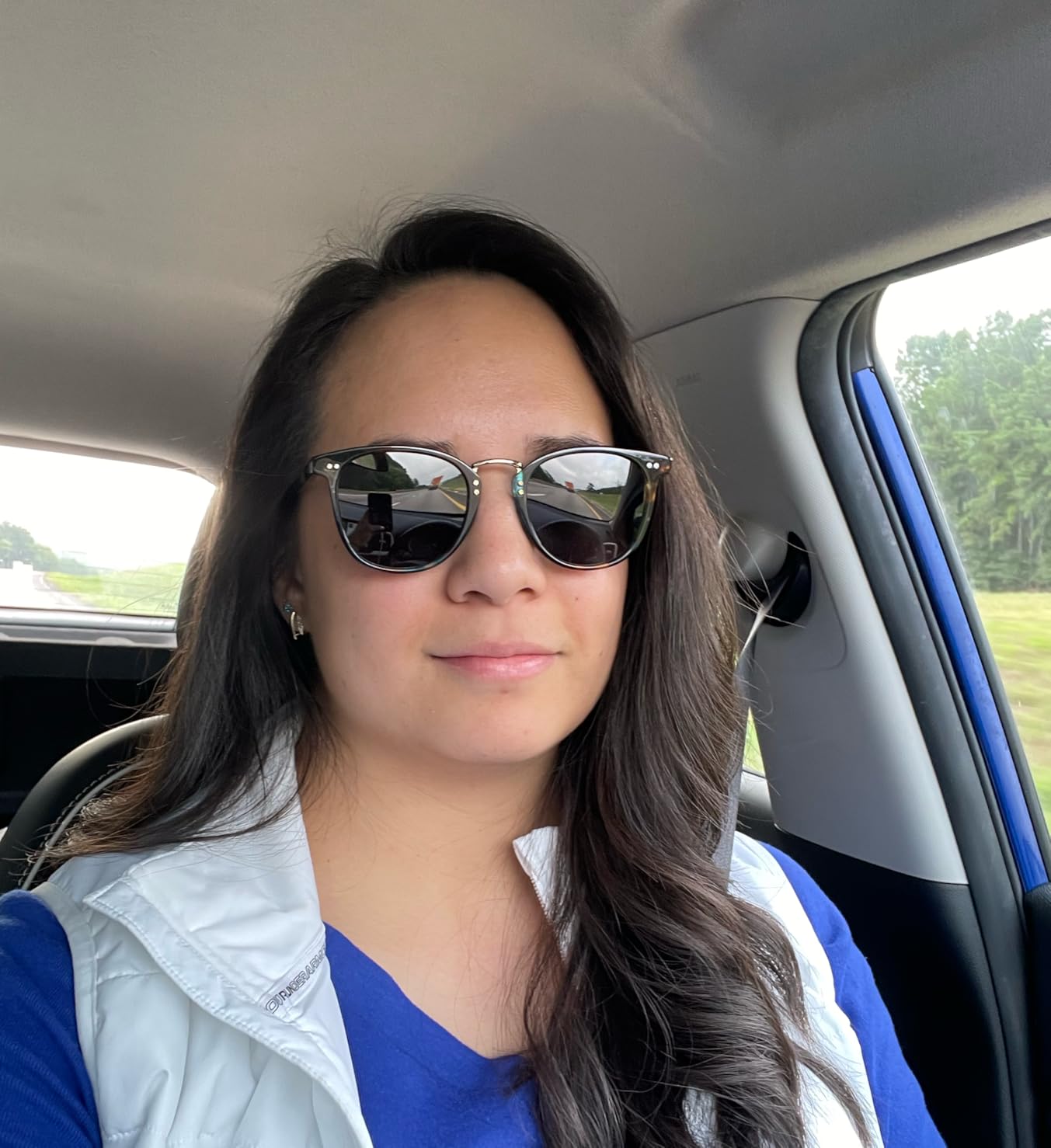 CARFIA Round Acetate Small Face Polarized Sunglasses for Women Fashion Retro Metal Bridge Sunnies CA5015 customer photo 1