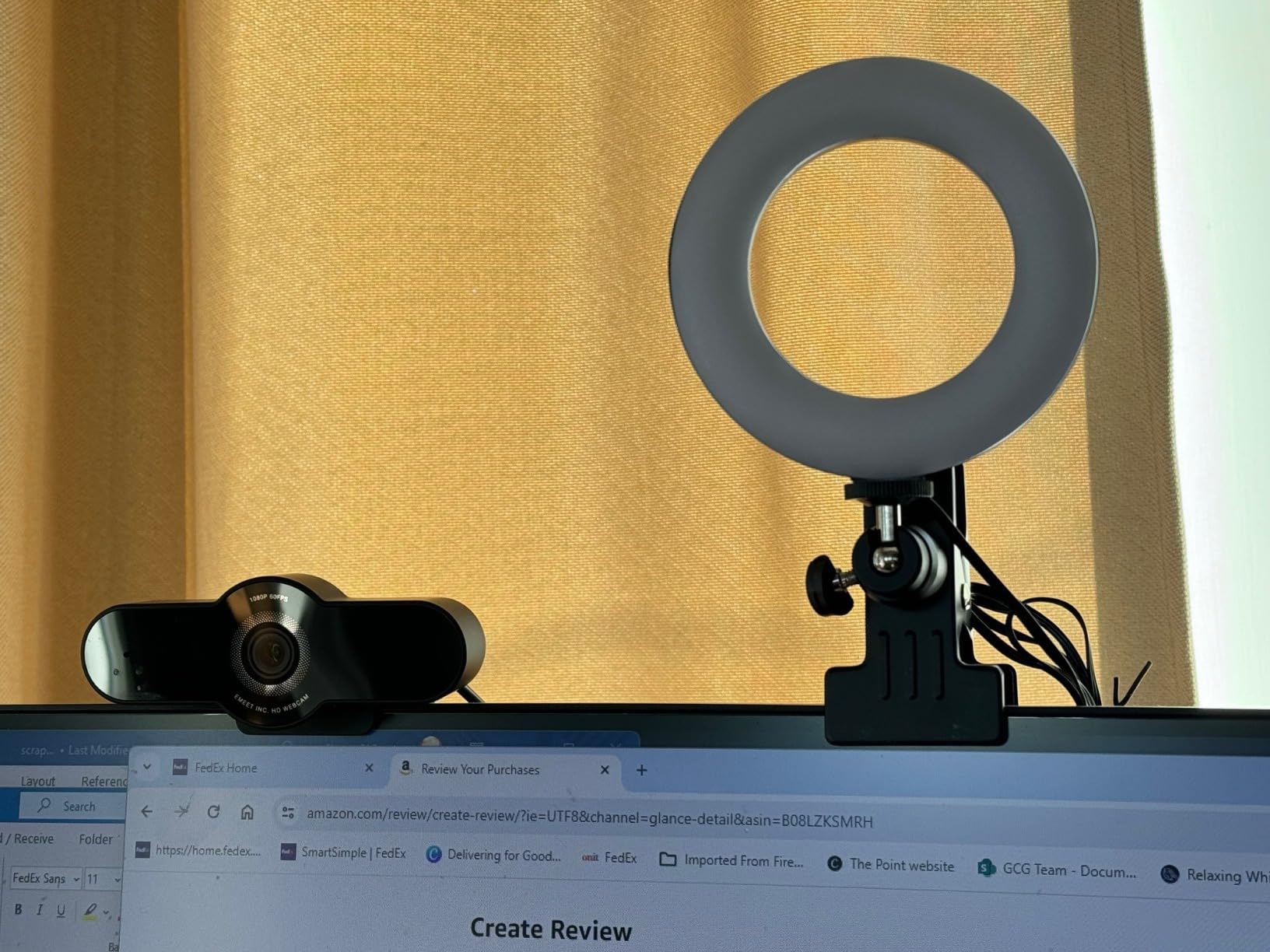 Video Conference Lighting Kit, Ring Light for Monitor Clip On, for Remote Working, Distance Learning, Zoom Call, Self Broadcasting and Live Streaming, Computer Laptop Video Conferencing customer photo 1