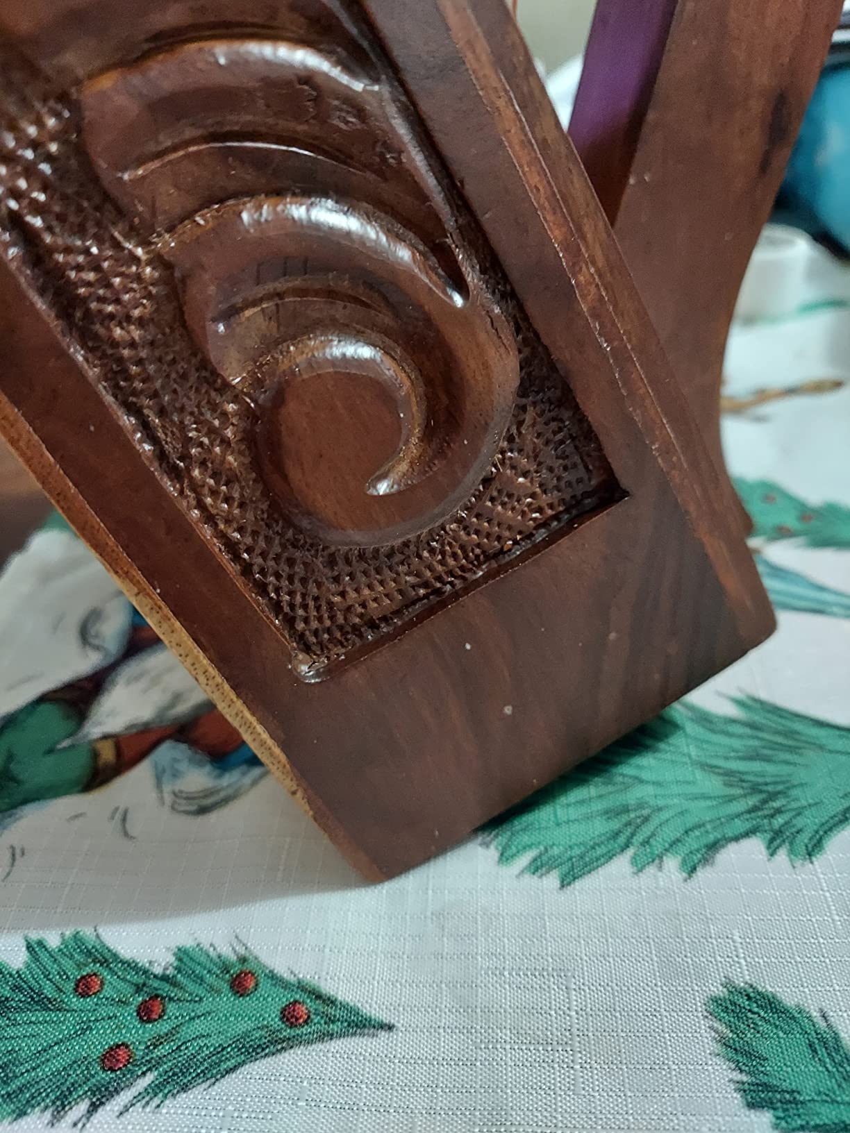 12 Strings Harp Irish Celtic Highland Solid Rosewood Natural Shape Nylon Lever Tuning Key Extra Set Included, 18 Inches Tall customer photo 2