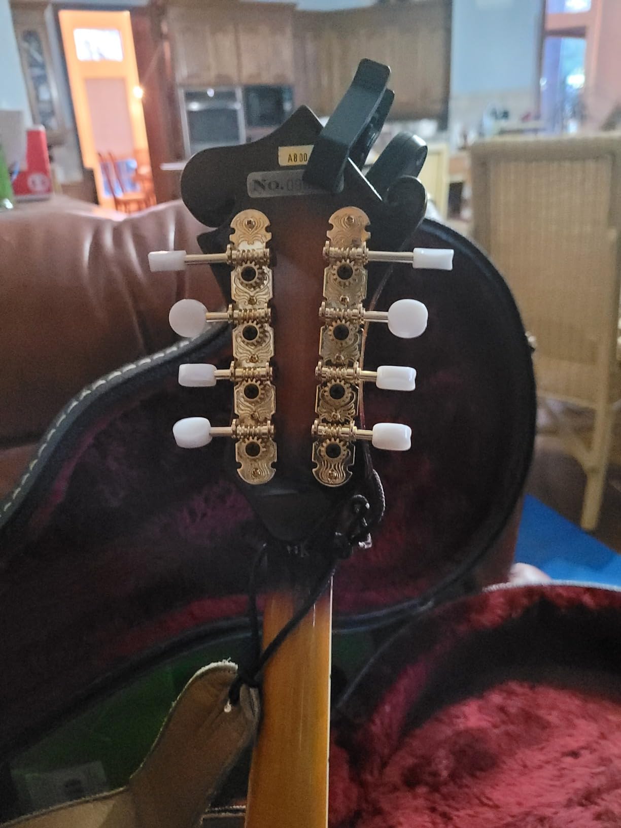 Ortega Guitars Premium F-Style Mandolin Tuning Machines 4L x 4R Gold w/Perloid Buttons (OTMMAPREM-GO) customer photo 2