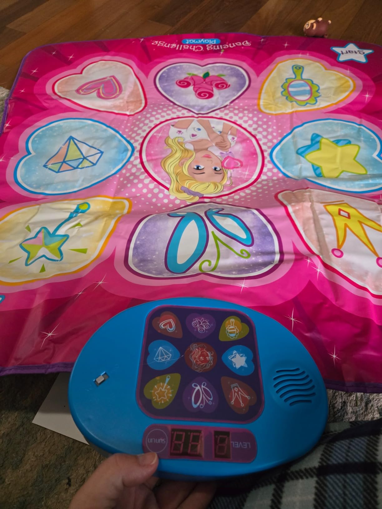 SUNLIN Dance Mat - Rhythm Step Play Mat - Dance Game Toy Pad with LED Lights, Gift for Kids Girls 3-12, Adjustable Volume, Built-in Music, 3 Challenge Levels customer photo 2