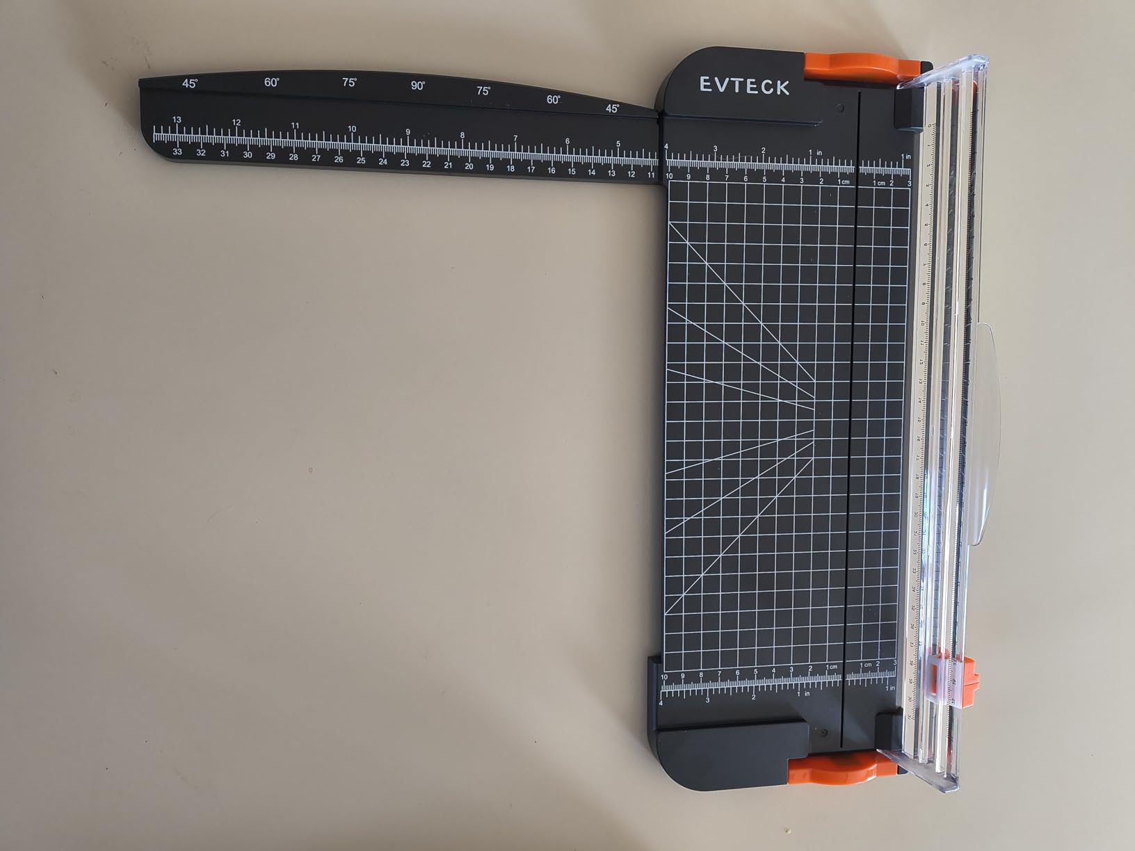Evteck Paper Cutter 12 Inch Paper Trimmer Slider Crafting Scrapbooking Supplies for A4 Vinyl Photo Cardstock with Security Blade and Foldable Ruler customer photo 1
