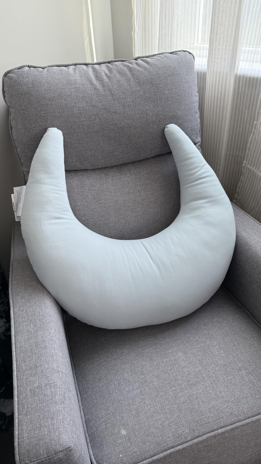 Snuggle Me Organic Nursing Pillow (New 2025 Design) - Bottle & Breastfeeding Pillow with Organic Cotton Cover & Fiberfill, Machine Washable Feeding Pillow, Newborn Essentials Must Haves (Natural) - v2 customer photo 2