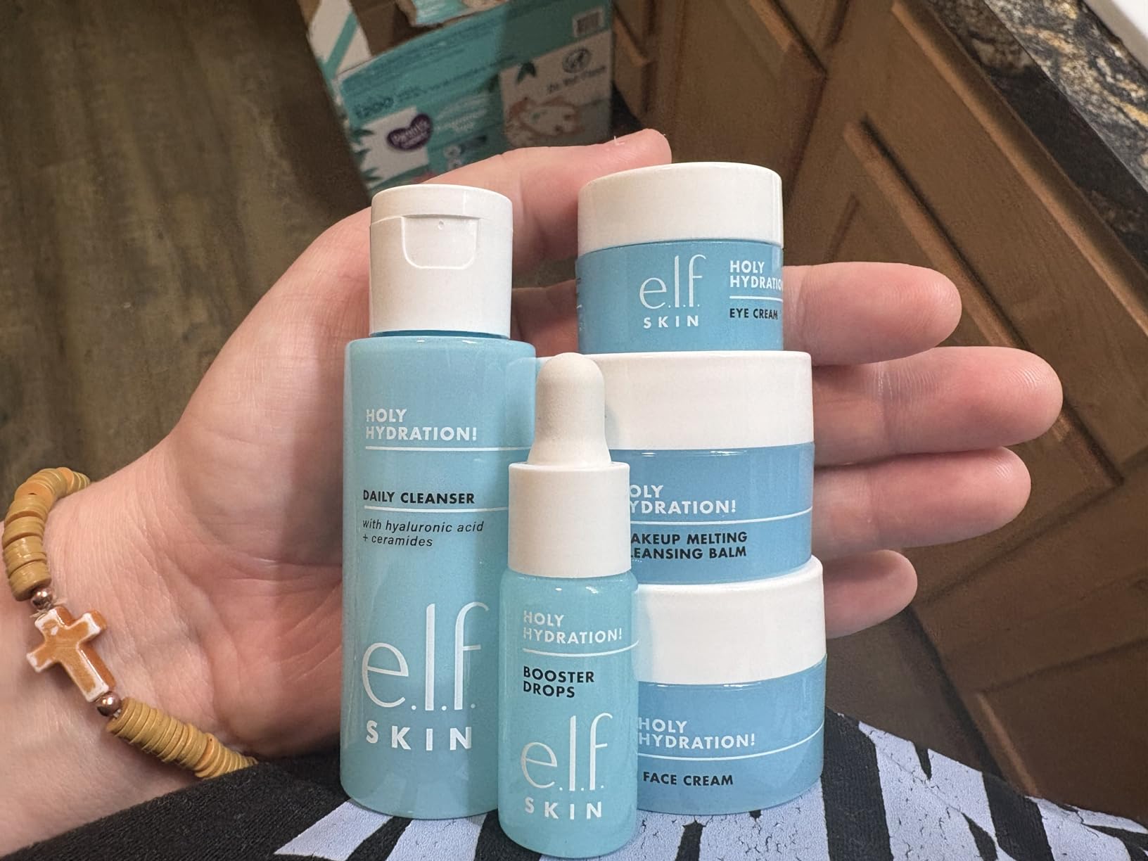 e.l.f. SKIN Holy Hydration! Hydrated Ever After Skincare Mini Kit, Cleanser, Makeup Remover, Moisturizer & Eye Cream customer photo 1