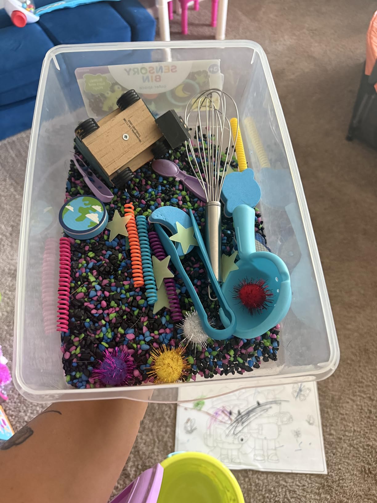 Creativity for Kids Sensory Bin: Construction Zone Playset - Preschool Learning Activities, Excavator Toys for Boys Ages 3-5+, Outdoor Toys and Gifts for Kids customer photo 1