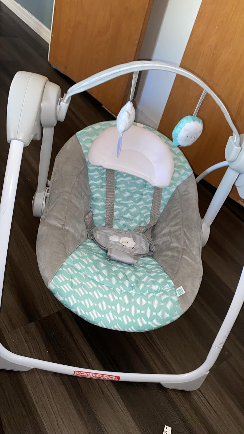 Ingenuity Swingity Swing Easy-Fold Portable Baby Swing, 0-9 Months Up to 20 lbs (Goji) customer photo 2