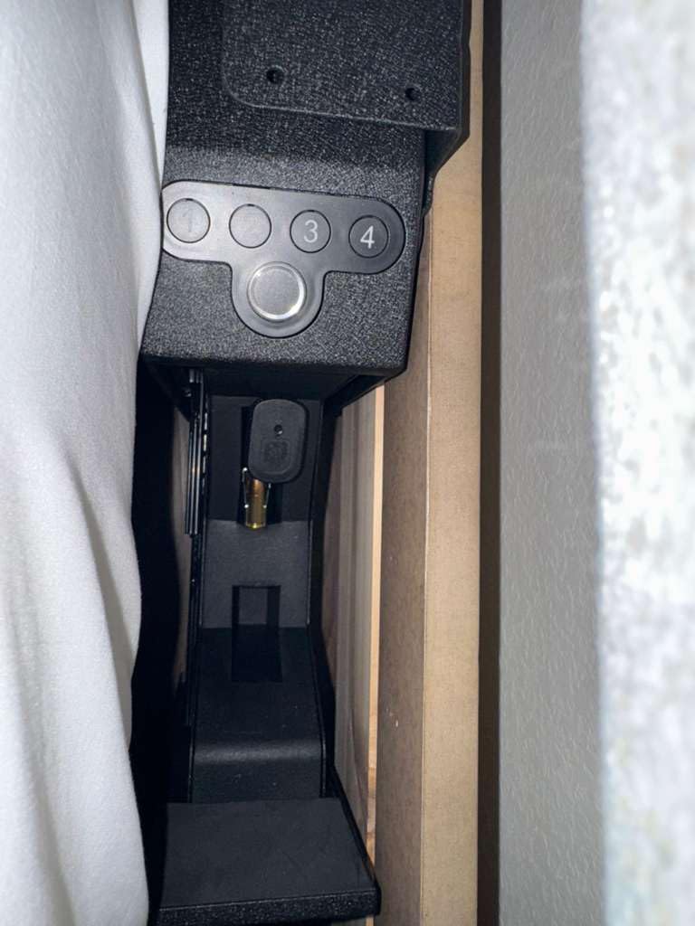 Biometric Slider Handgun Gun Safe for Nightstand Desk Bed Side Truck customer photo 1