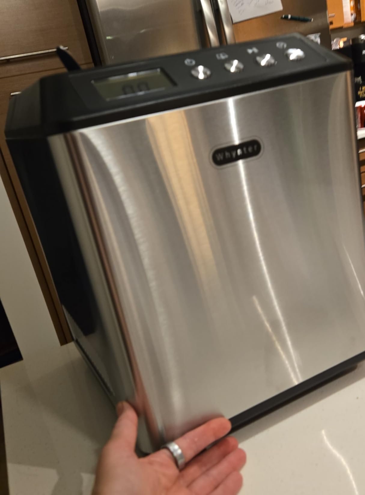 Whynter Ice Cream Maker Machine Automatic 1.28 Qt Upright with Built-In Compressor, LCD Digital Display & Timer, No Pre-Freezing, ICM-128BPS, Black/Pink customer photo 2