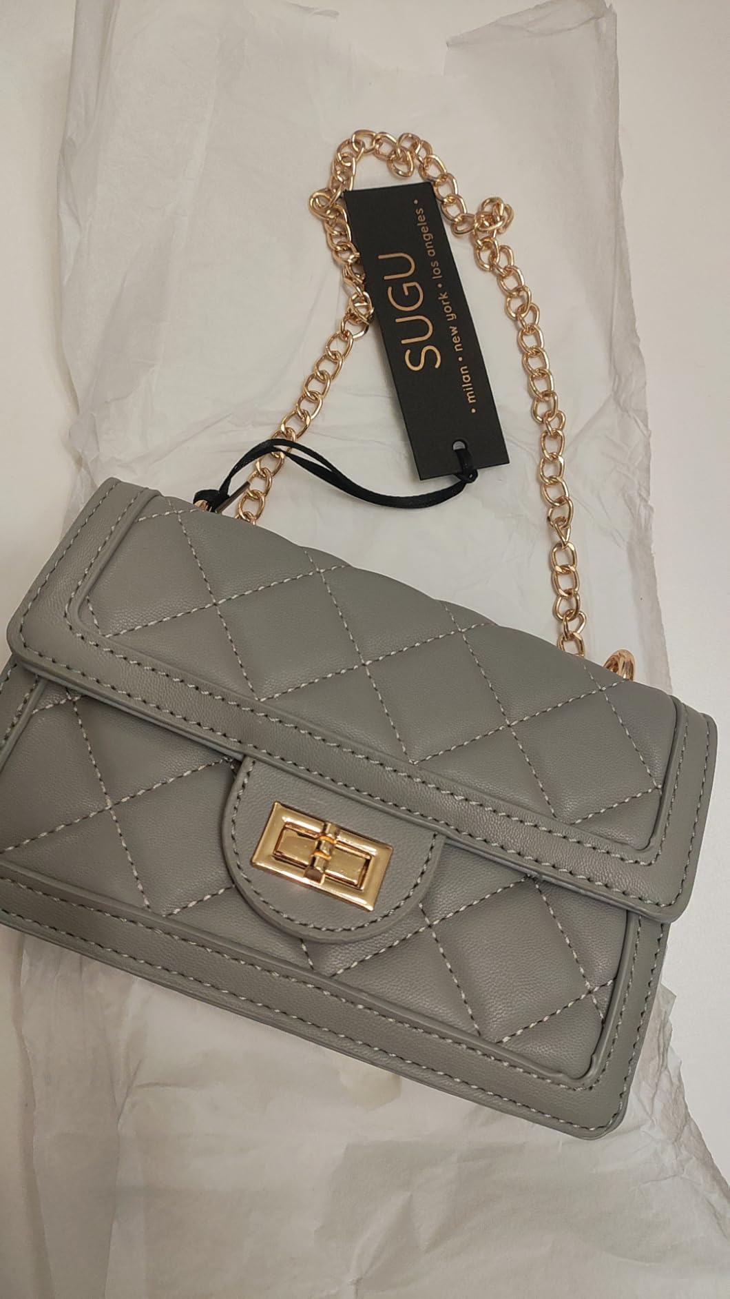 SG SUGU Small Quilted Crossbody Bag, Trendy Designer Mini Shoulder Bag, Phone Wallet Purse for Women customer photo 1
