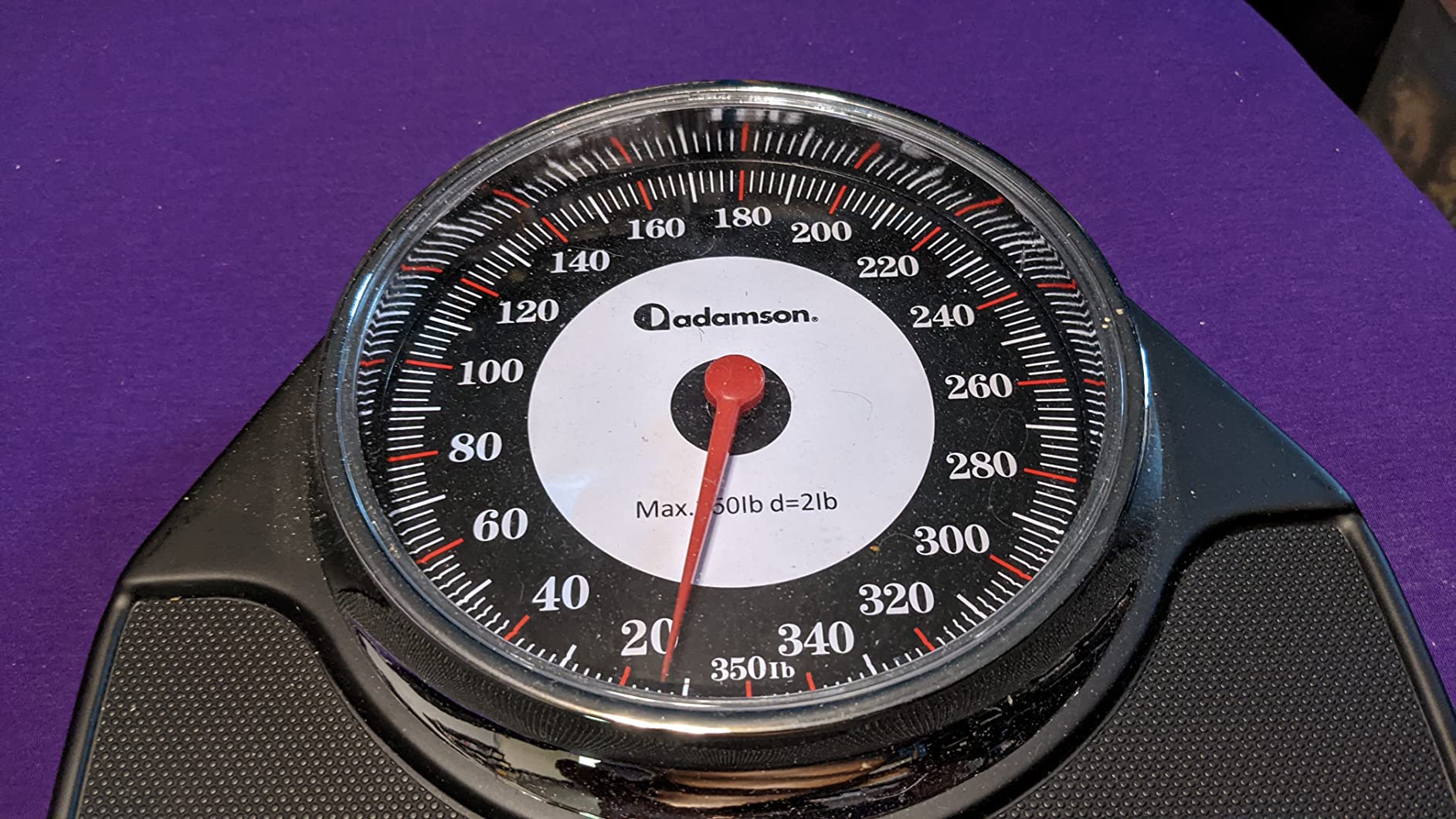 Adamson A24 Scales for Body Weight - Up to 350 LB - New - Anti-Skid Rubber Surface Extra Large Numbers - High Precision Bathroom Scale Analog - Durable with 20-Year Assurance - Black customer photo 1