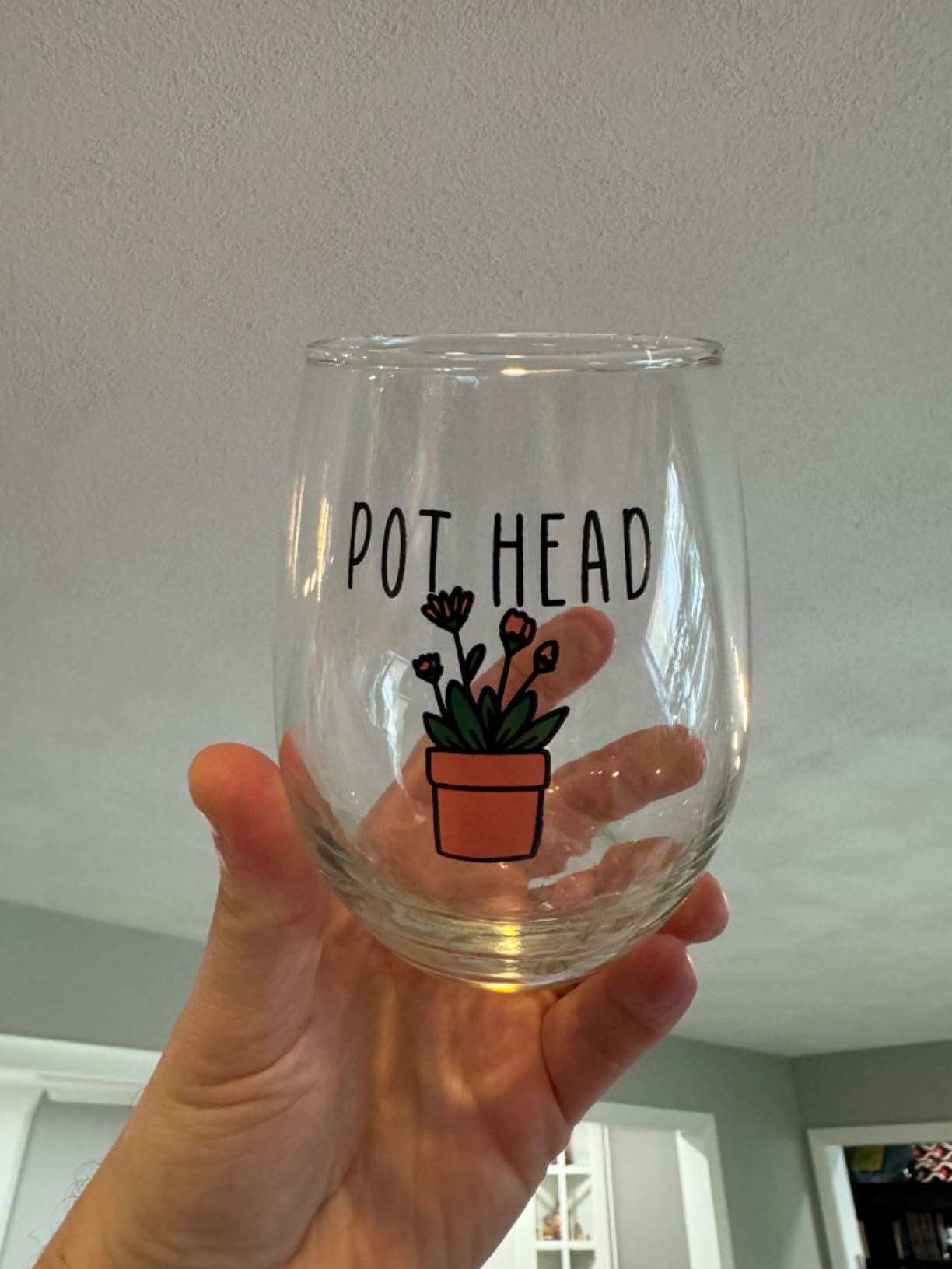 Succulent Cactus Gifts for Women - Set of 2 Funny Wine Glasses 15oz - Plant Lover Gift Mug - What the Fucculent - Pot Head Crazy - Plant Lady Wine Glass Tumbler - Custom Stemless Wine Glasses customer photo 1