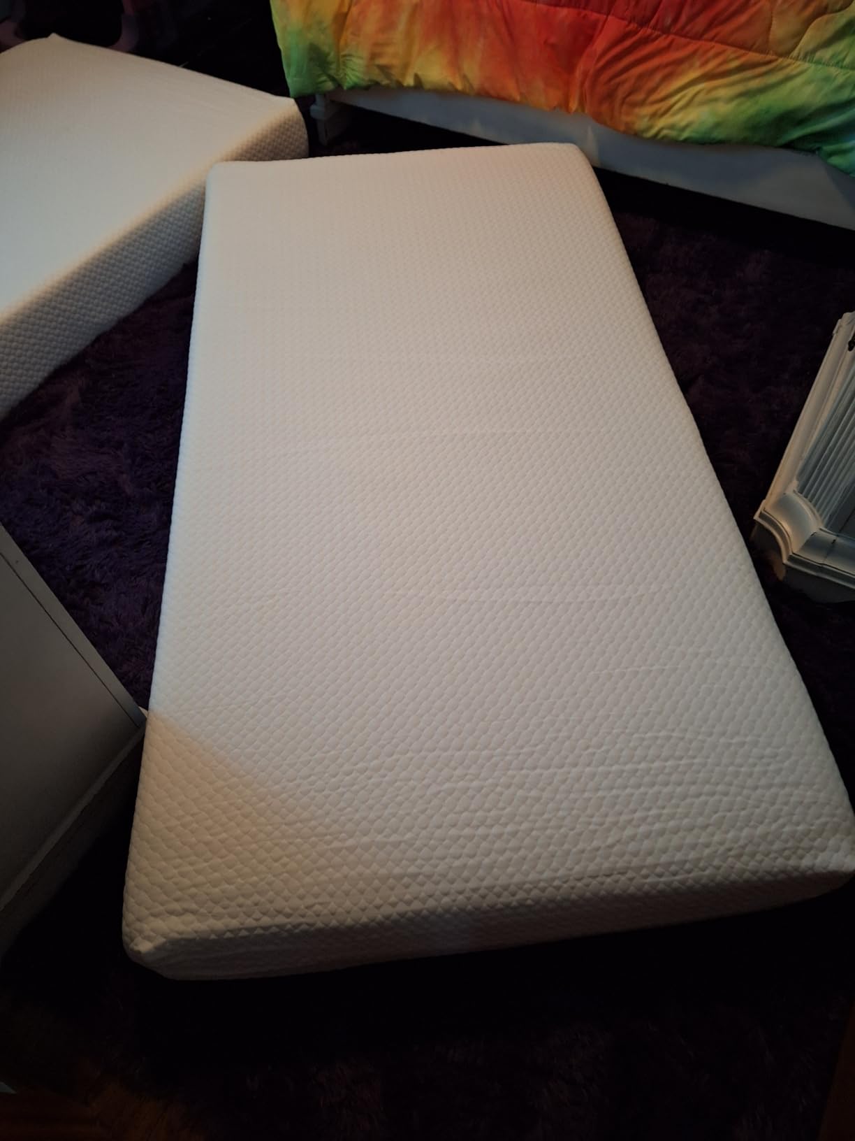 FDW | 8 Inch Twin Mattress | Medium Firm | Gel Memory Foam Mattress | White | Bed in a Box, CertiPUR-US Certified | Pressure Relief, Cooling Ventilated Foam | Washable Removable Cover customer photo 2