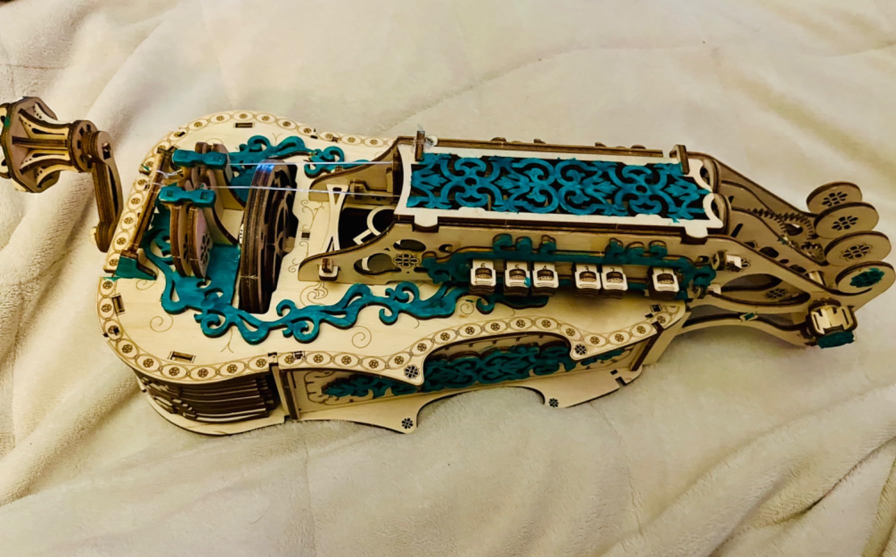 Wood Trick Lyra da Vinci 3D Wooden Puzzle for Adults to Build - Hurdy Gurdy Kit Musical Instrument - Wood Model Kit customer photo 1