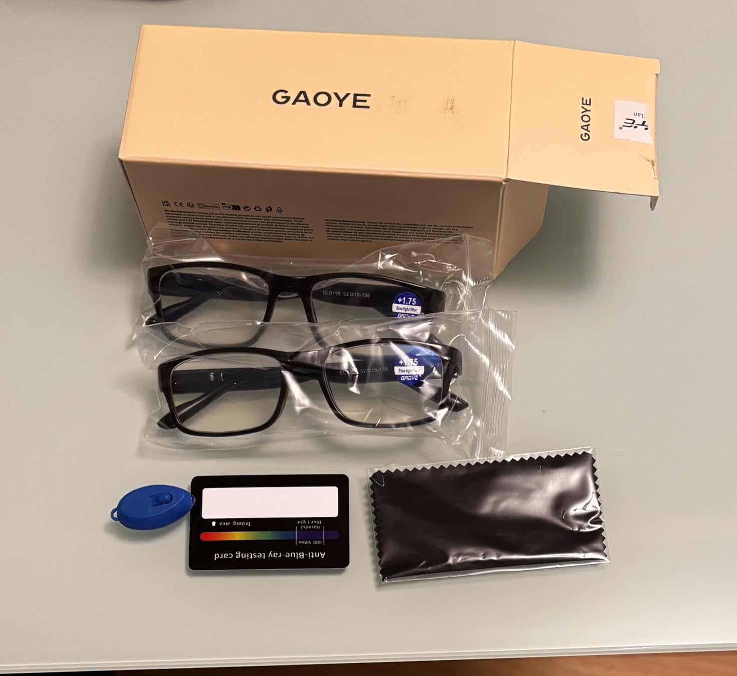 Gaoye 1.75 Professional Reading Glasses for All Day - Computer Readers with Blue Light Protection - Value Pack customer photo 1
