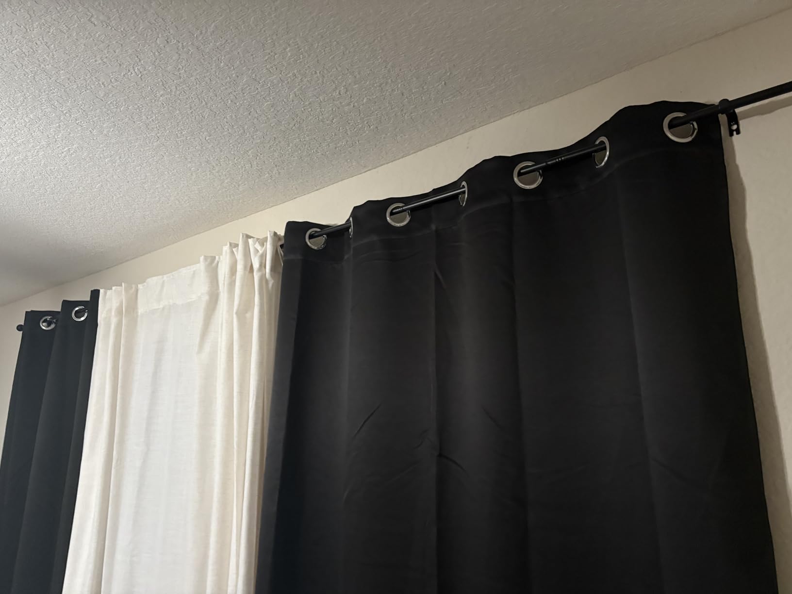 Joydeco Blackout Curtains for Bedroom 84 Inch - Black Out Curtains with Grommets Thermal Insulated Room Darkening Light Blocking, Noise Reducing & Wrinkle-Free Drapes for Living Room Windows, 2 Panels customer photo 2