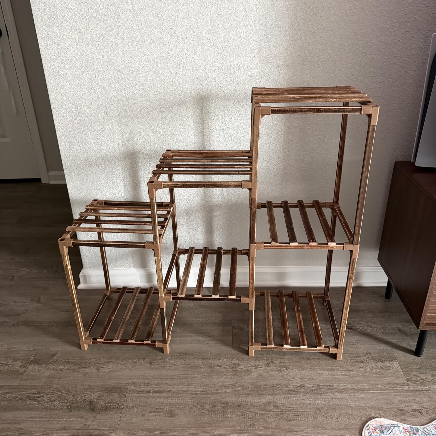 Bamworld Plant Stand Indoor Plant Shelf Outdoor Wood Plant Rack for Multiple Plants 3 Tiers Ladder Plant Holder customer photo 2