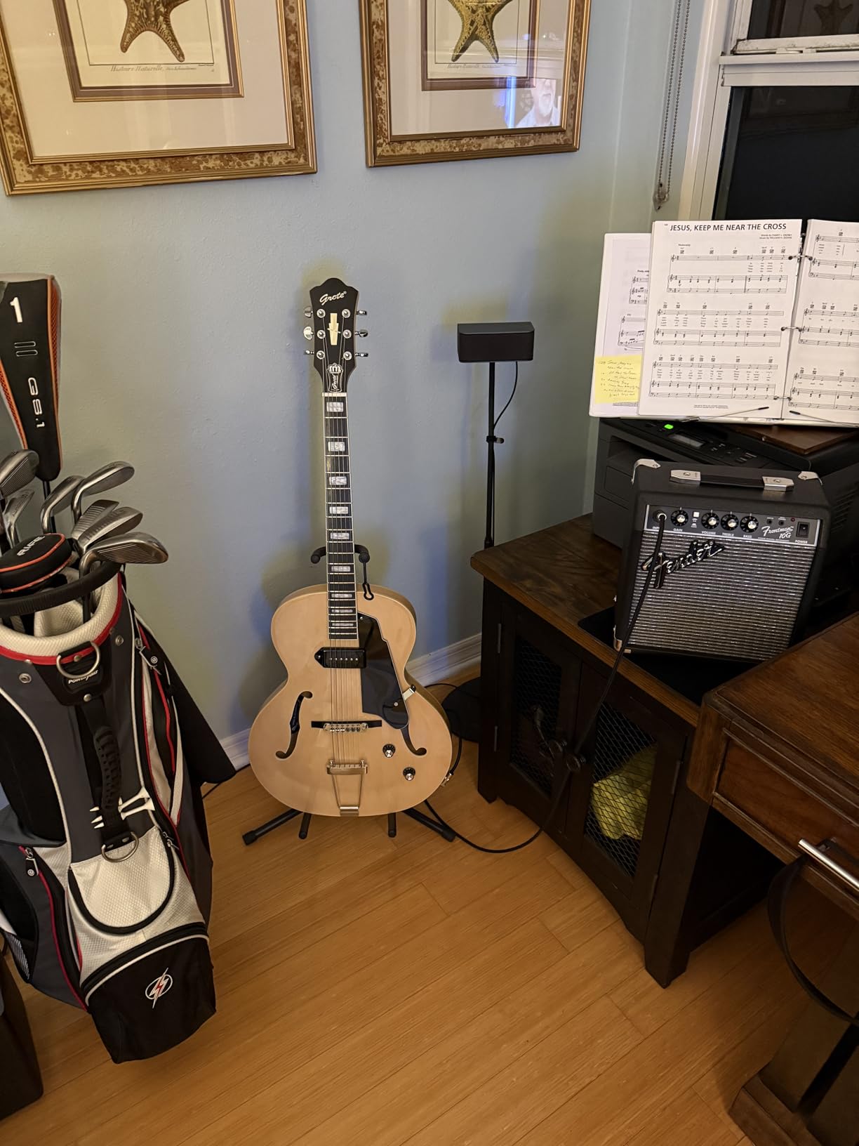 GROTE Jazz Electric Guitar Hollow Body with P90 Pickup customer photo 1
