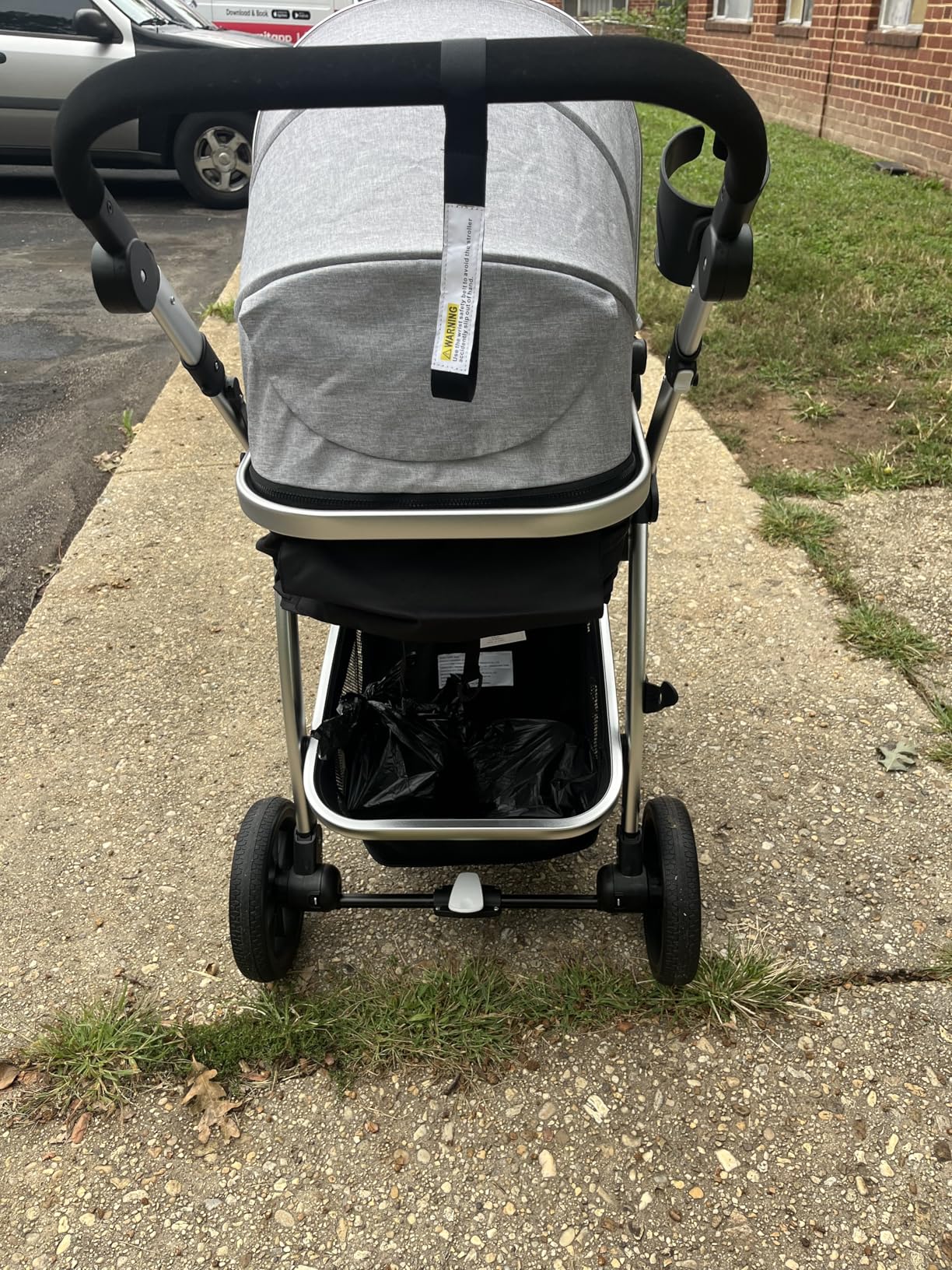 Hagaday Baby Stroller, 2-in-1 Reversible Toddler Seat with Bassinet Mode, Foldable Infant Stroller with Canopy, One Button Brake, Adjustable Handle, Newborn Pushchair(Pink) customer photo 2