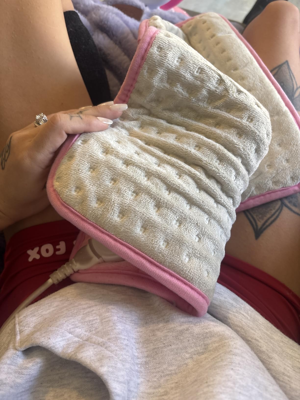 Comfytemp Weighted Heating Pad for Back & Period, FSA Eligible Electric Heat Pad, 2.2 lb HSA Neck Shoulder Heated Pad, 2H Auto-Off, 12x24 customer photo 1