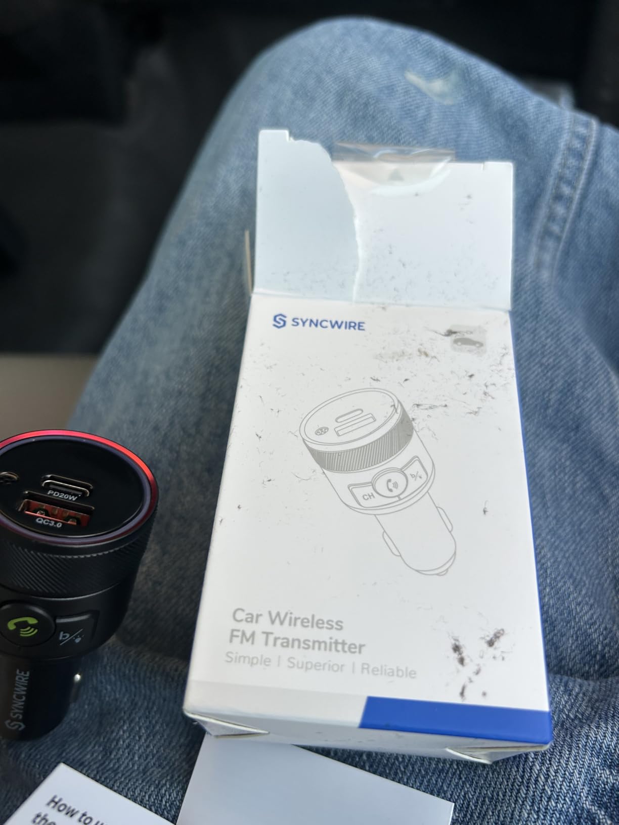 Syncwire Bluetooth 5.4 FM Transmitter for Car, 38W PD&QC3.0 Dual USB Charging Bluetooth Car Adapter Microphone & Bass Sound MP3 Music Player FM Kit with Hands-Free Calling customer photo 1