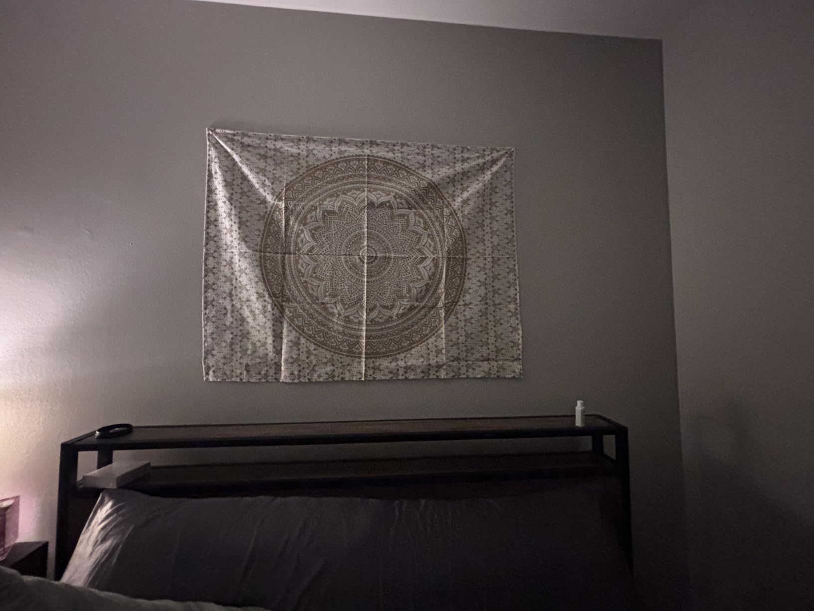 raajsee Mandala Tapestry - Boho Wall Art - 30x40 Inches - White Gold - Bedroom Decor customer photo 2