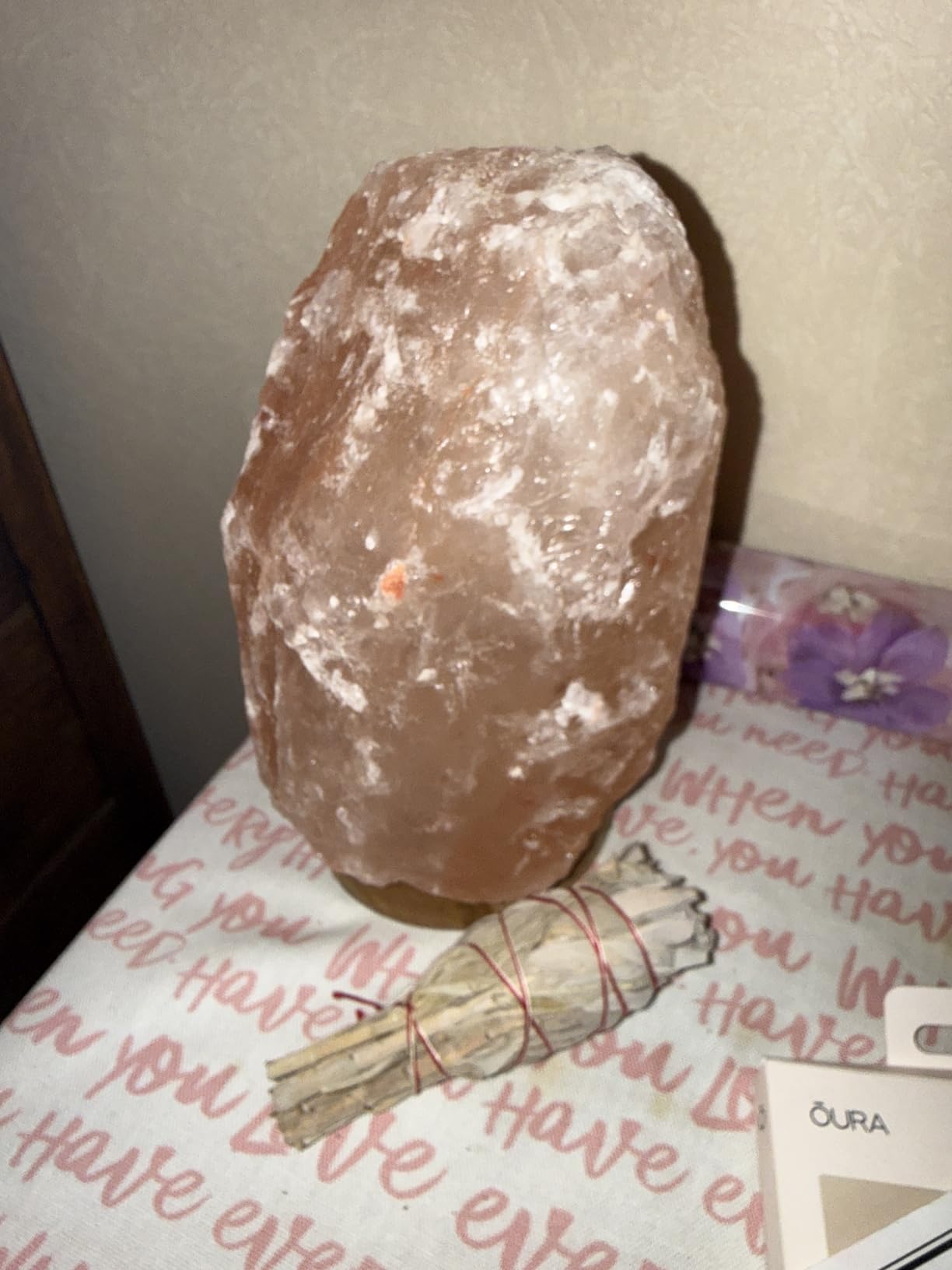 d'aplomb 100% Authentic Natural Himalayan Salt Lamp; Large Hand Carved Natural Chunk Pink Crystal Rock Salt from Himalayan Mountains; Dimmer Cord; 12 lbs customer photo 2