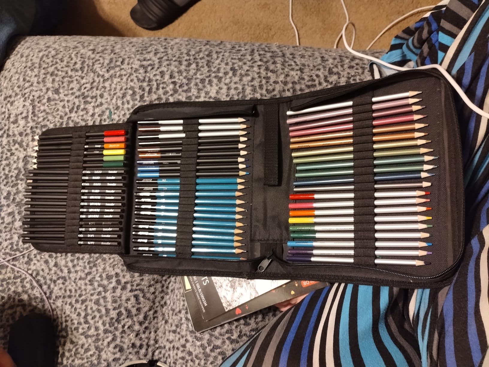 Soucolor 73 Pack Art Supplies Sketching Kit for Adults Artist Gifts, School Supplies, Drawing Sketching Pencils with Sketchbook, Coloring Book, Colored Watercolor Metallic Graphite Charcoal Pencils customer photo 1
