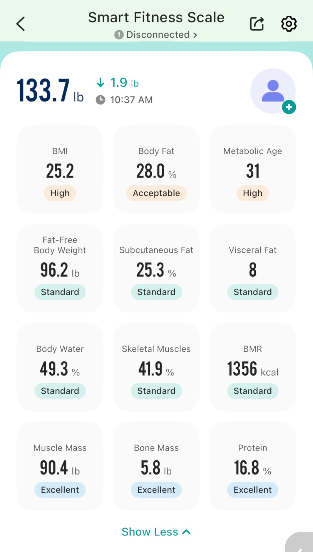Etekcity Smart Scale for Body Weight, FSA&HSA Eligible, Bathroom Digital Weighing Scale with BMI, Body Fat, Muscle Mass, Accurate Bluetooth Home User Health Equipment Sync Apps, LED, Tempered glass customer photo 2