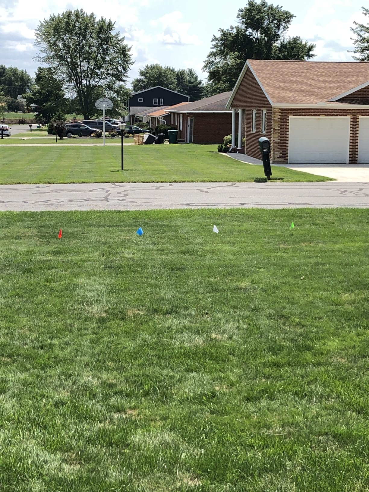 Zozen 100Pack Marking Flags, 60 Orange & 20 Green & 20 Blue, Writable / 15x4x5 Inch, Yard Flags for Lawn & Irrigation & Landscape & Sprinkler & Survey & Dog Training customer photo 1