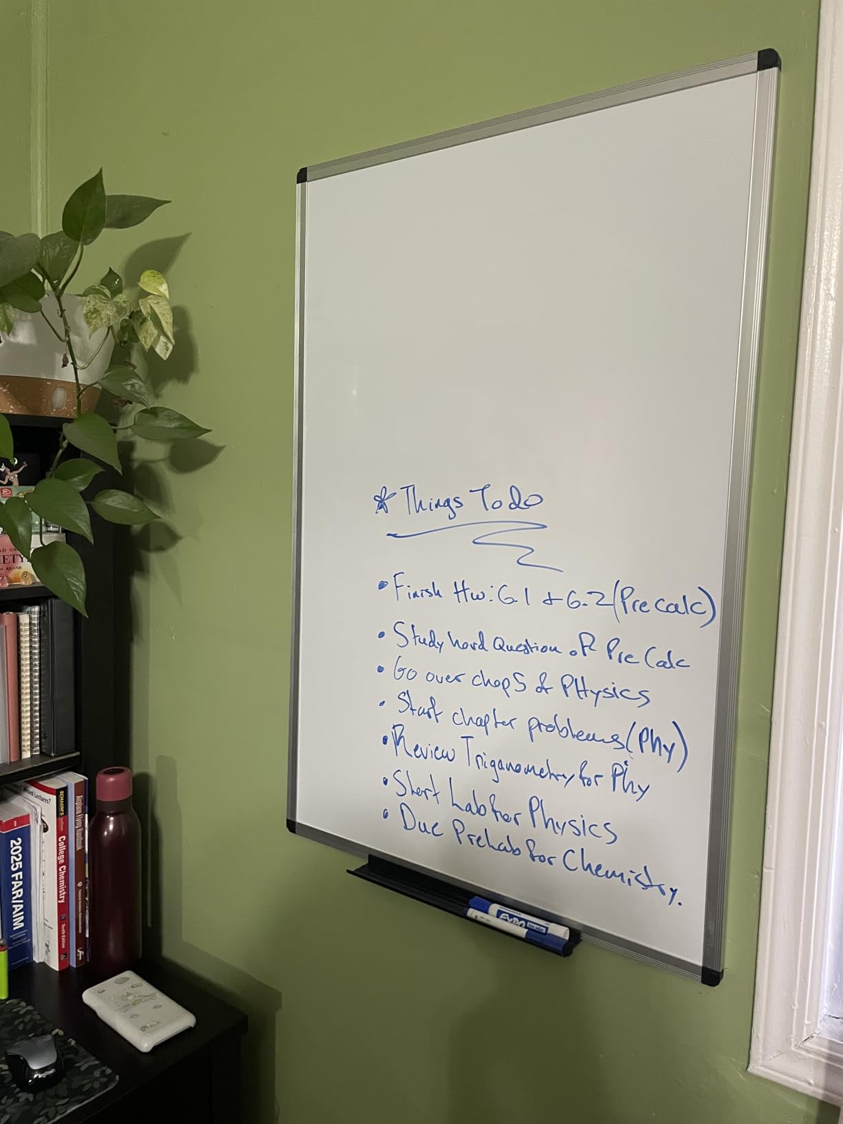 VIZ-PRO Magnetic Dry Erase Board, 72 X 48 Inches, Foldable Wall-Mounted Whiteboard with Silver Aluminum Frame & Marker Tray for School Office and Home 6' X 4' customer photo 2